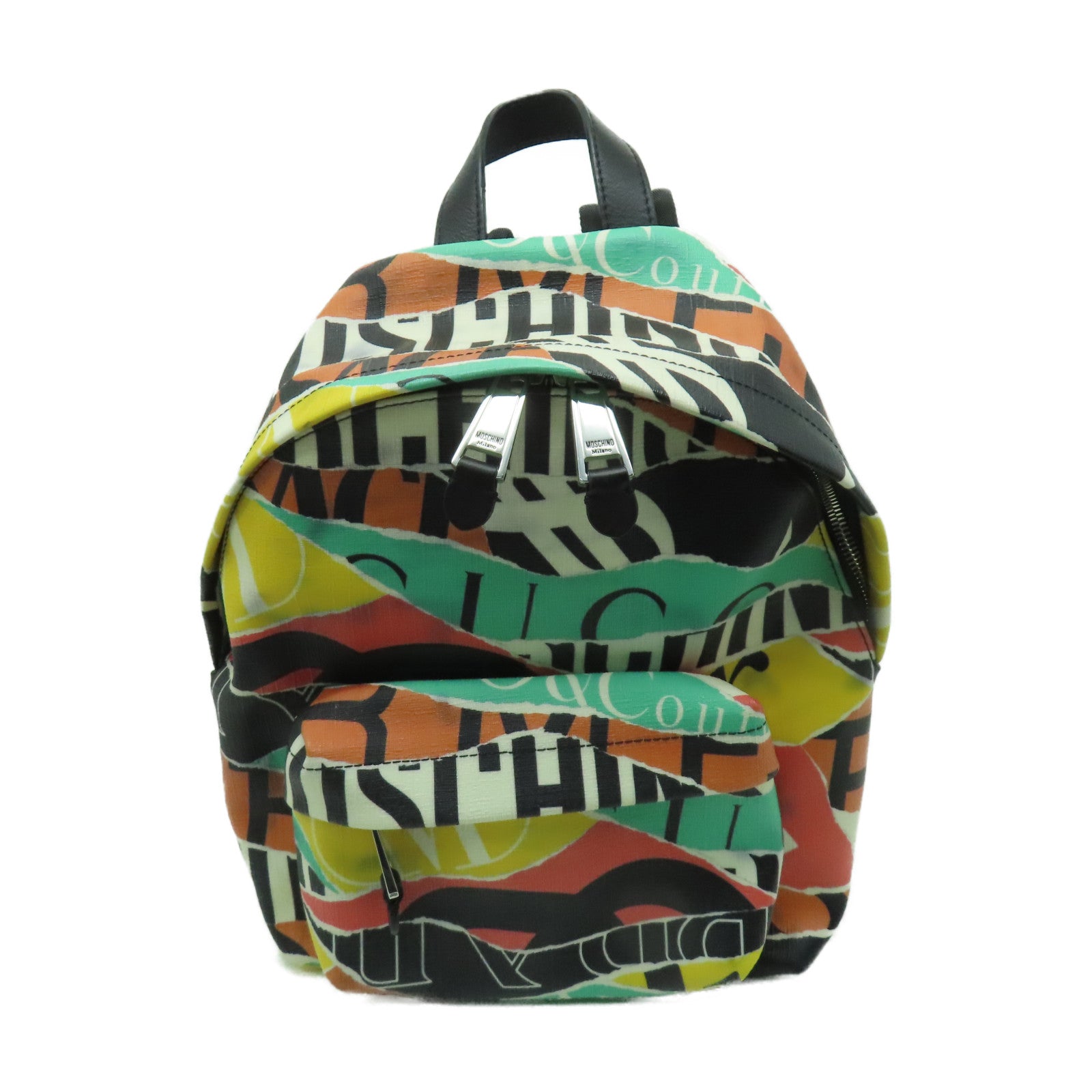 MOSCHINO 【清倉大減價】塗層帆布Backpack銀扣背包多色