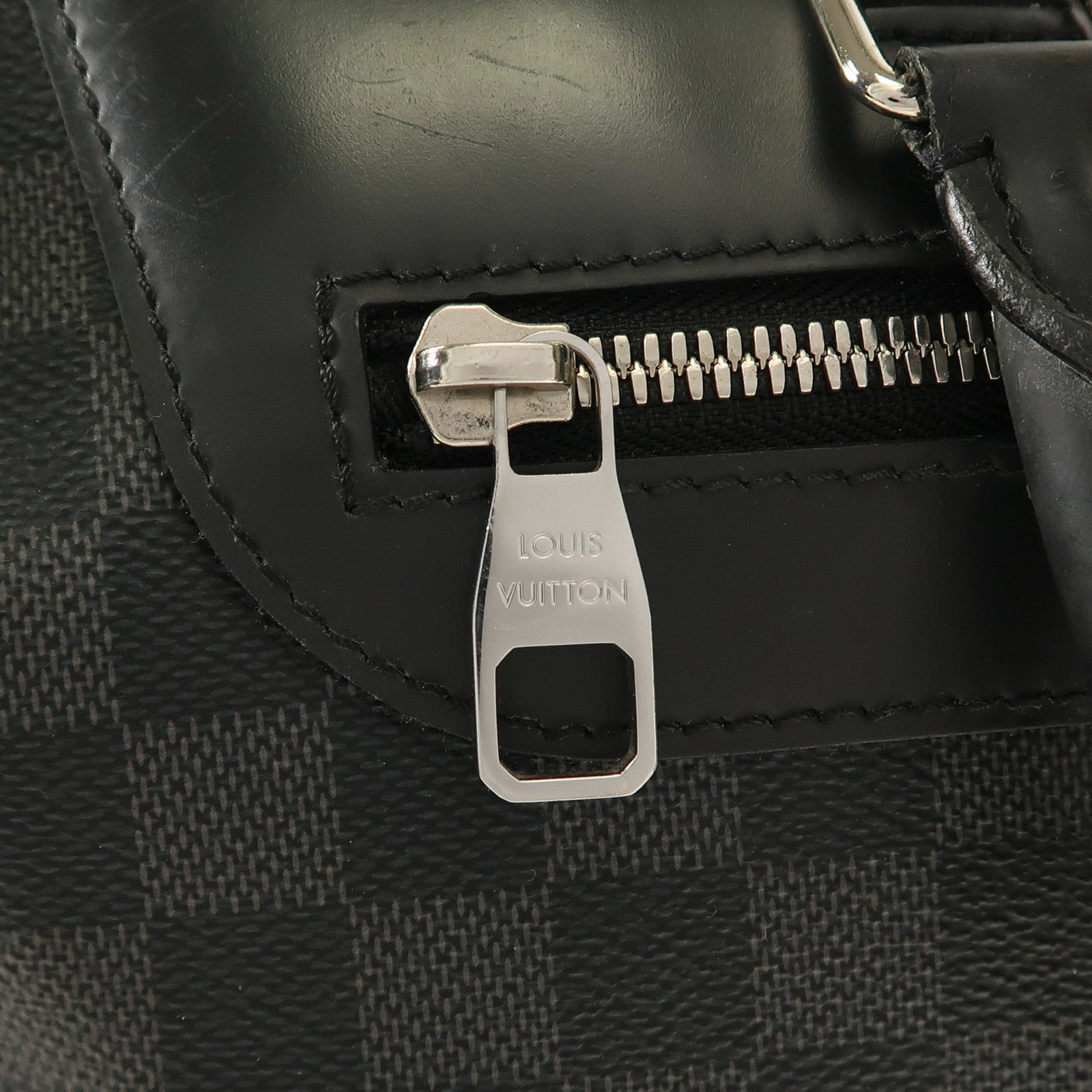 LOUIS VUITTON Damier Porte-Documents Jour銀扣手挽袋