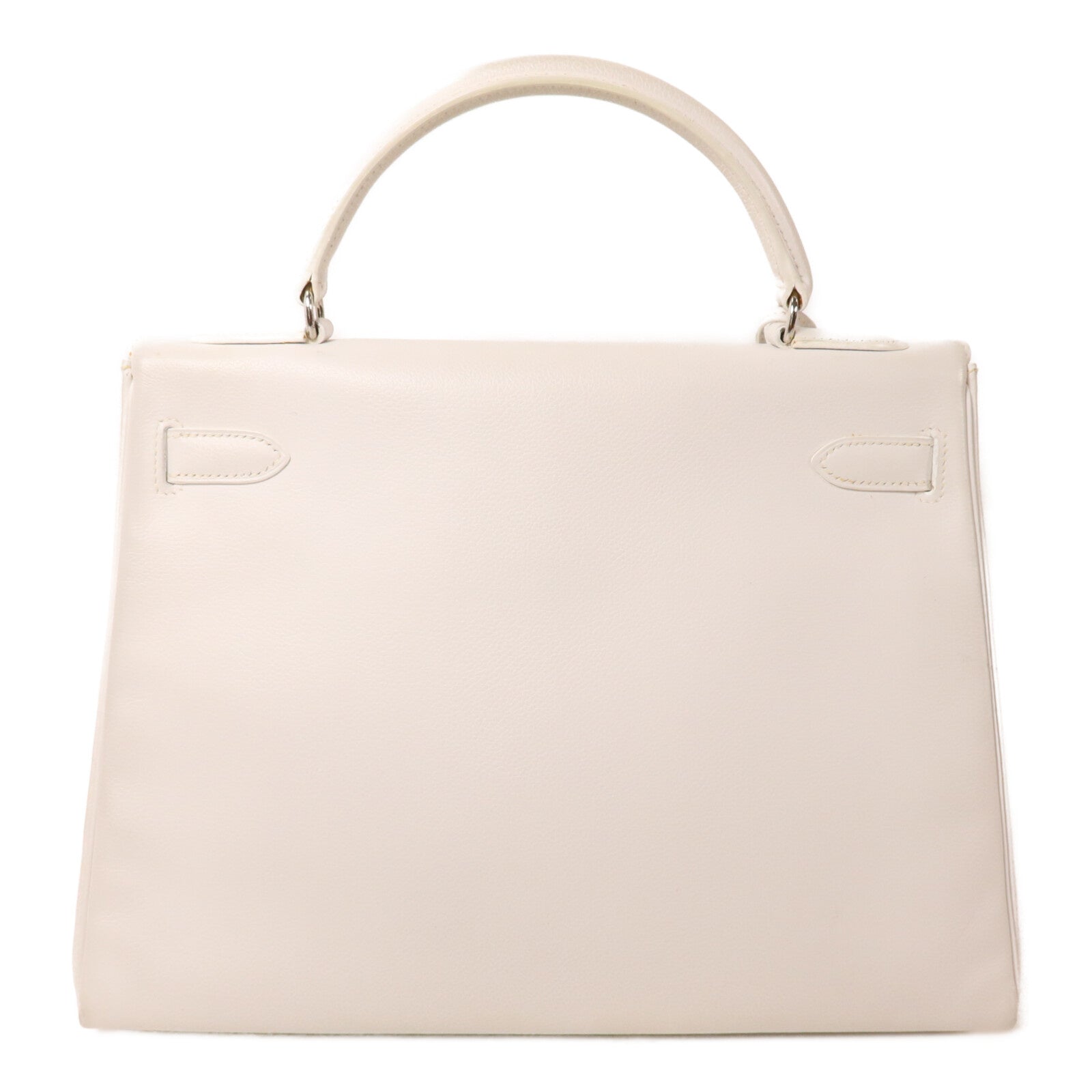 HERMES Evercolor皮革Kelly 32手挽肩背兩用袋Blanc