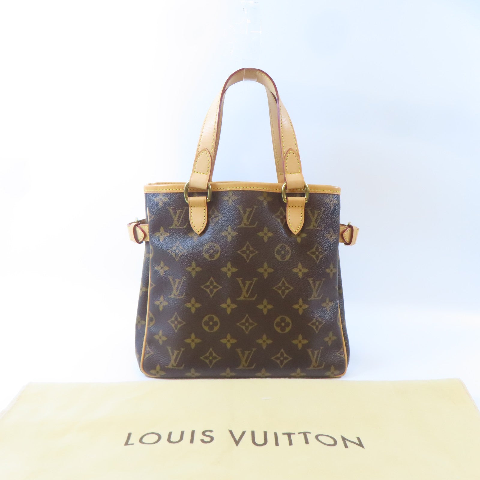 LOUIS VUITTON Monogram Batignolle金扣手挽袋啡色