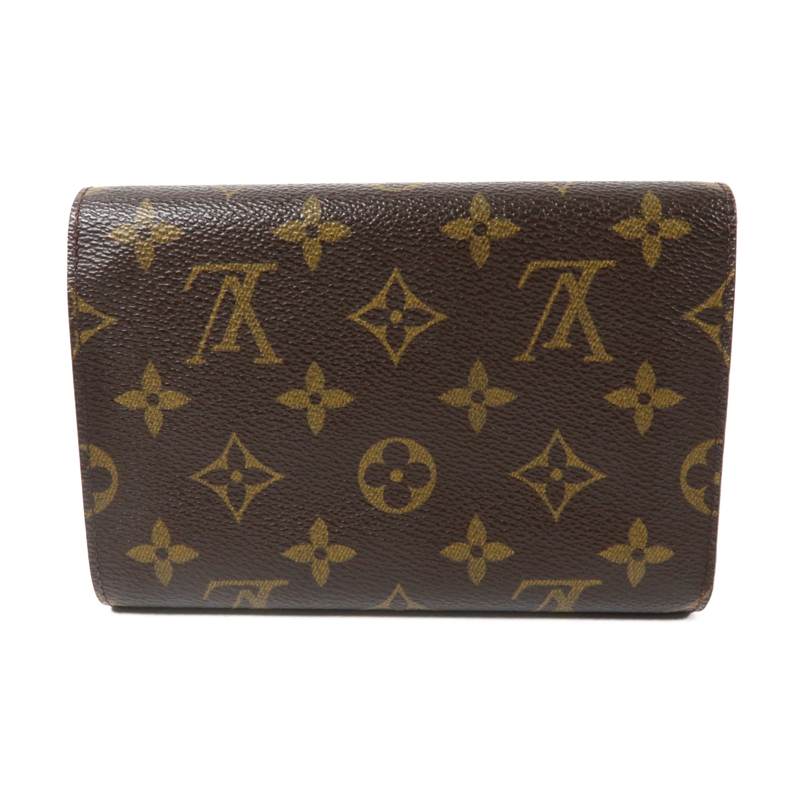 LOUIS VUITTON Monogram Long Wallet金扣錢包啡色