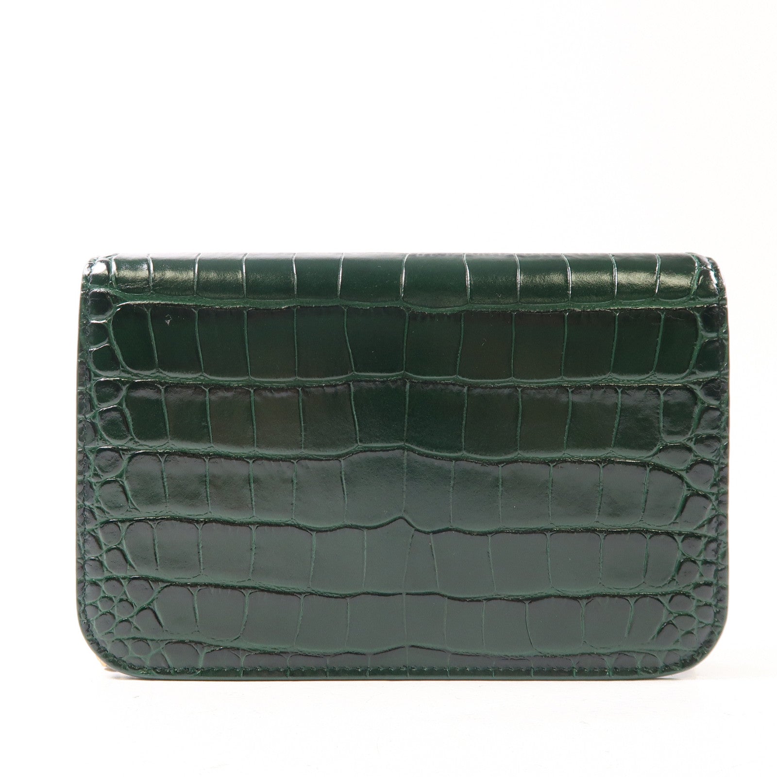BALENCIAGA 牛皮皮革B.Chain Wallet金扣鏈帶肩背袋綠色