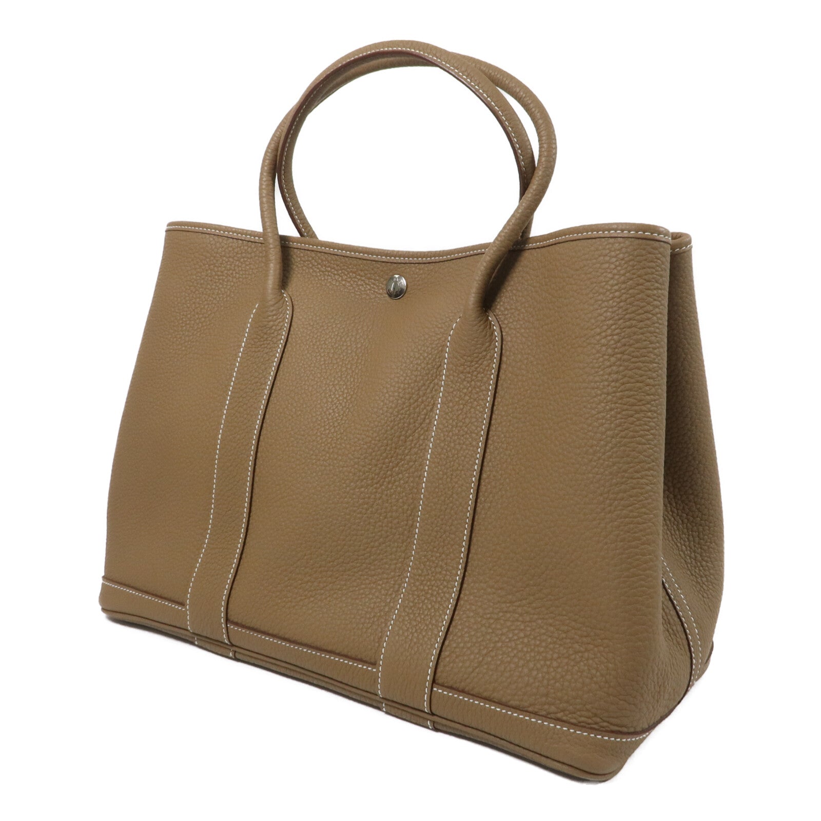 HERMES Negonda皮革Garden Party PM手挽袋Etoupe