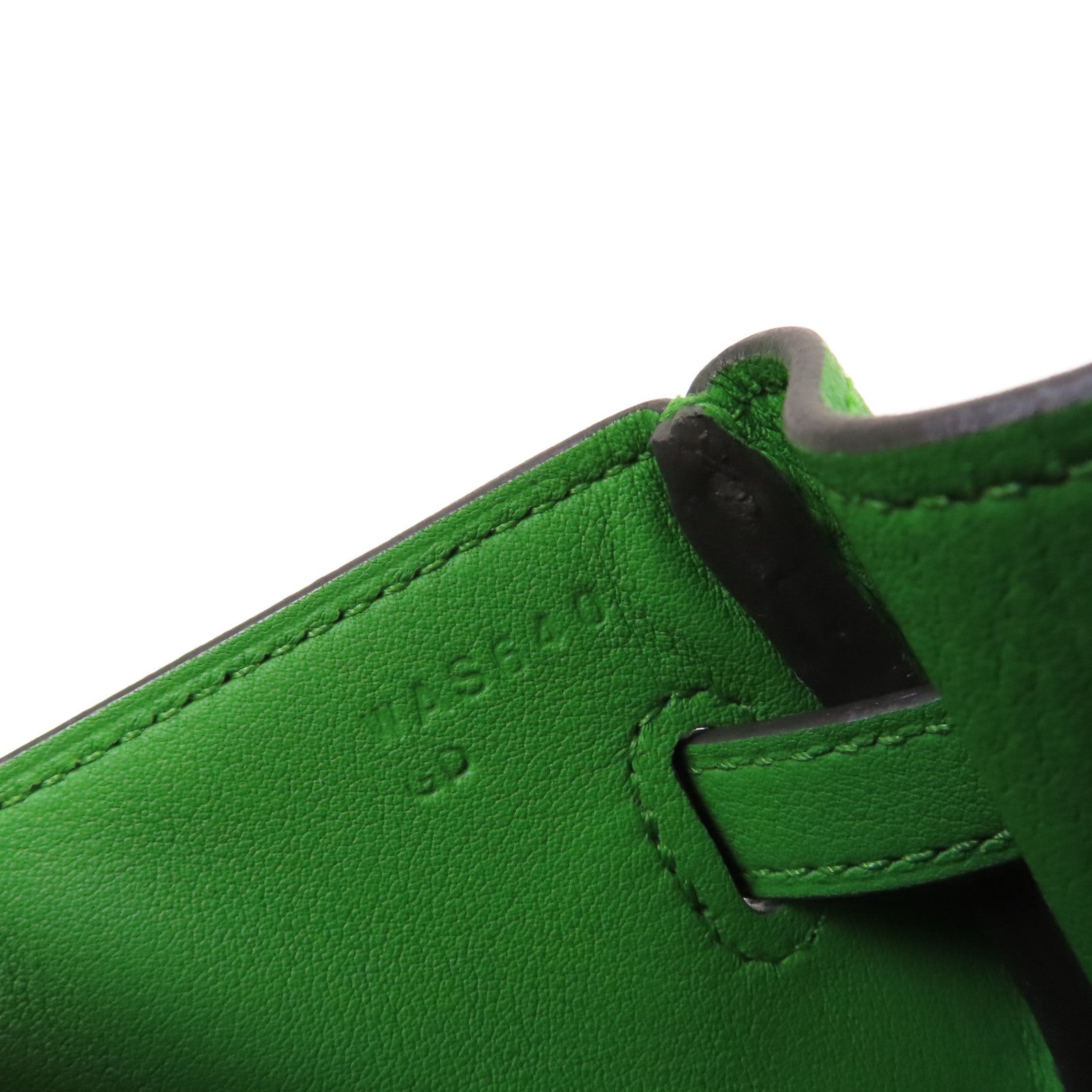 HERMES 【激減優惠】Swift皮革Kelly Moove Shoulder Bag金扣肩背袋A8 Vert Yucca絲蘭綠色