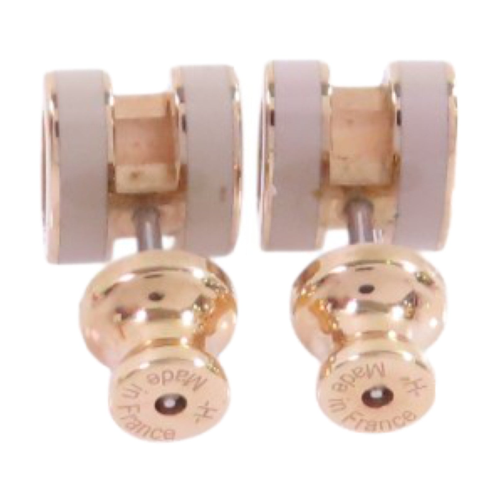 HERMES 金屬/琺瑯Mini Pop H Earrings金扣耳環