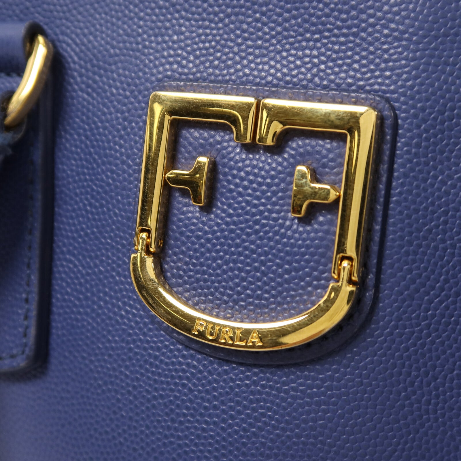 Furla 牛皮皮革2 way Shoulder金扣手挽肩背兩用袋