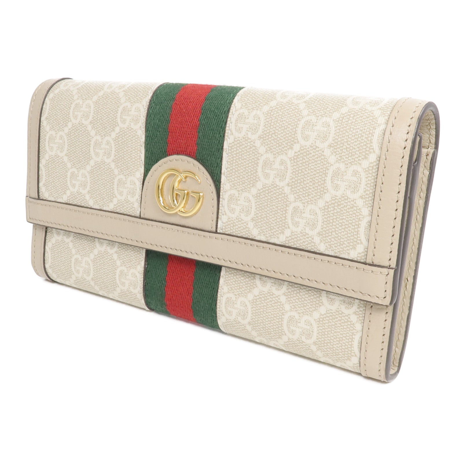 GUCCI 塗層帆布Ophidia GG Continental Wallet金扣長錢包