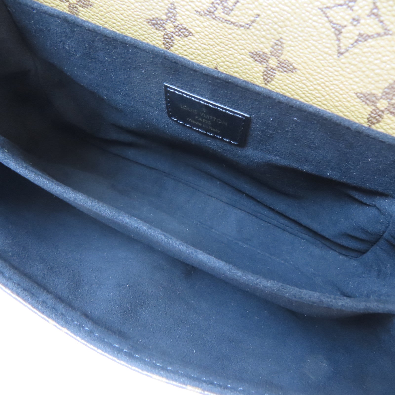 LOUIS VUITTON Monogram Reverse Pochette Métis金扣手挽肩背兩用袋啡色