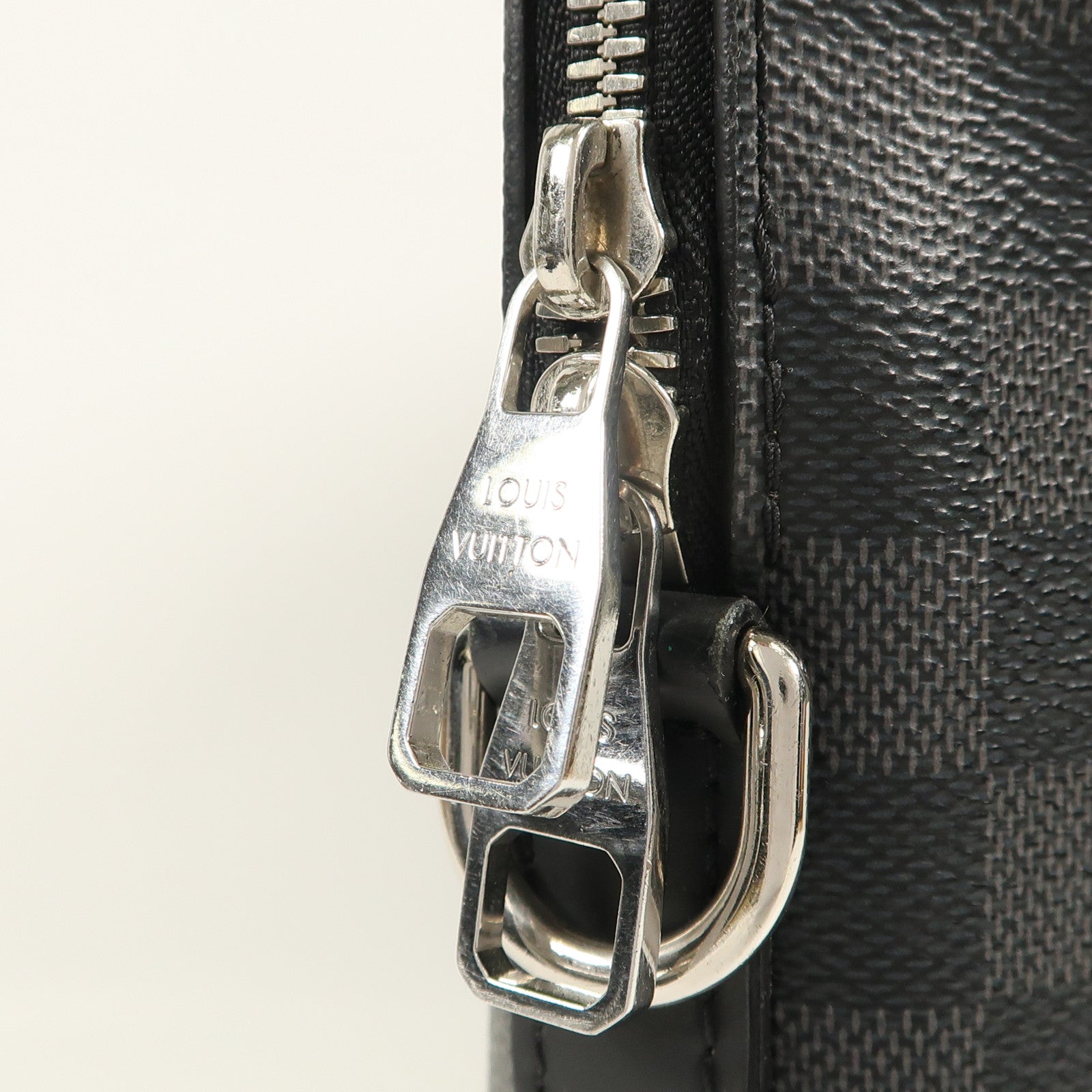 LOUIS VUITTON Damier Porte-Documents Jour銀扣手挽袋