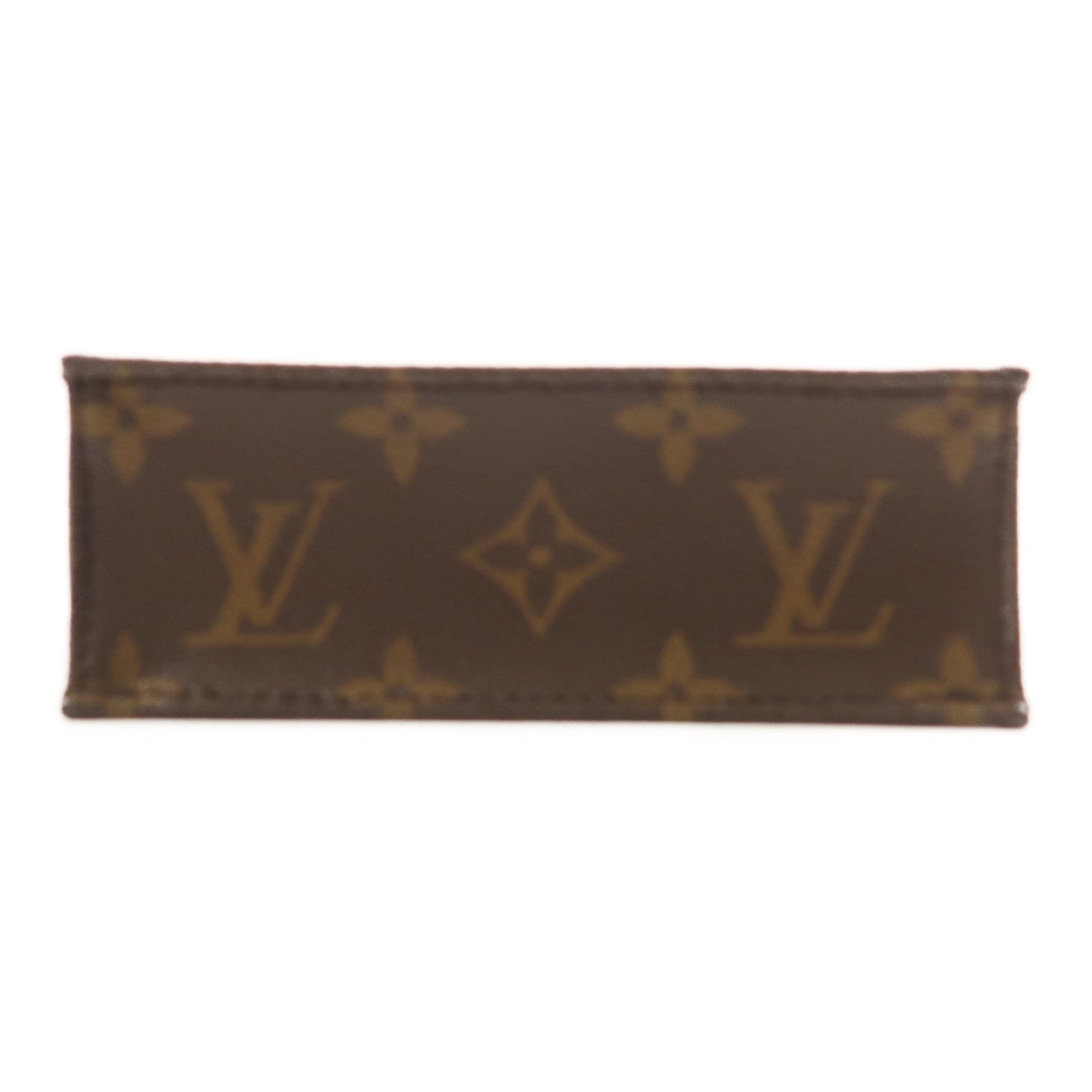 LOUIS VUITTON Monogram Petit Sac Plat金扣手挽肩背兩用袋