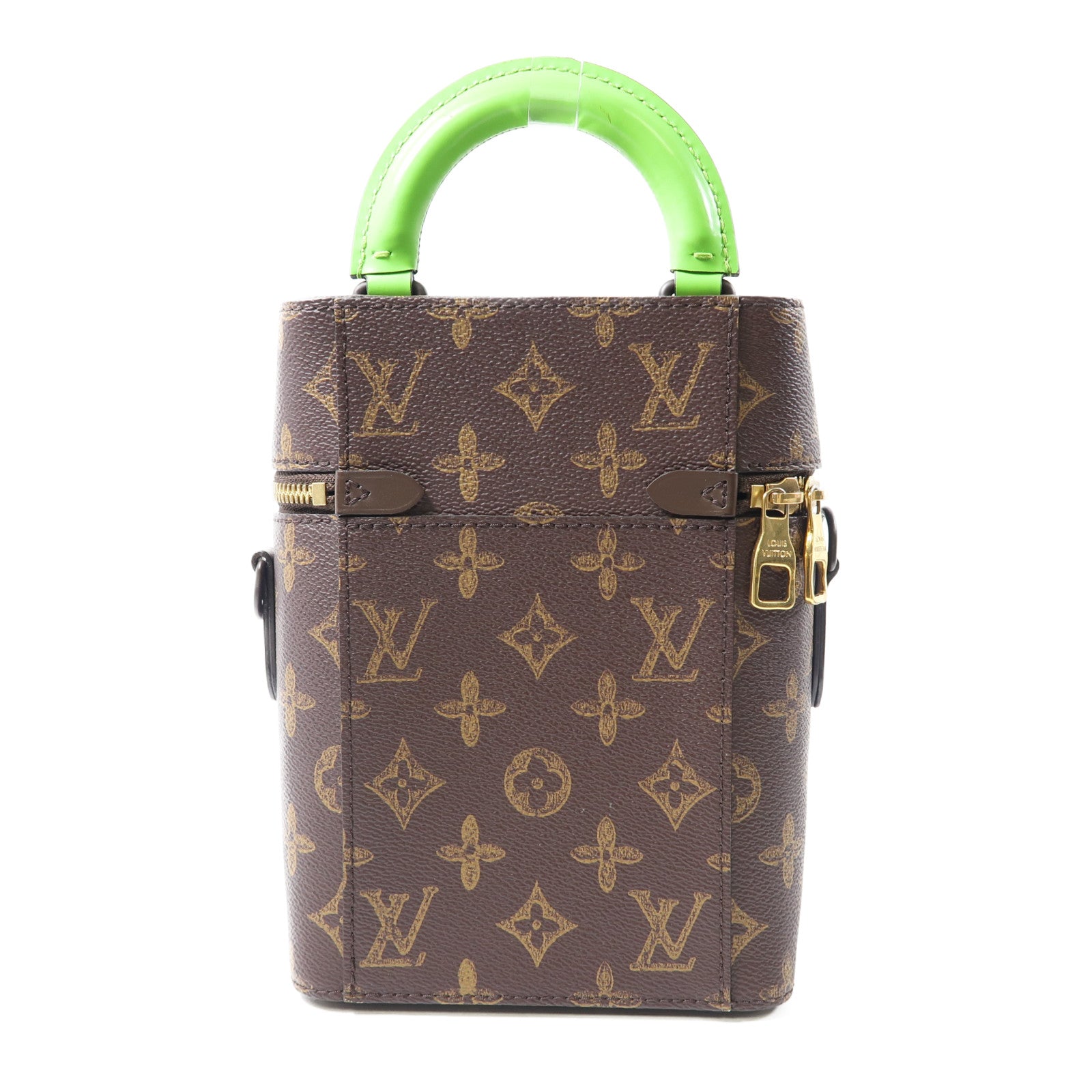LOUIS VUITTON Monogram Vertical Box Trunk金扣手挽肩背兩用袋