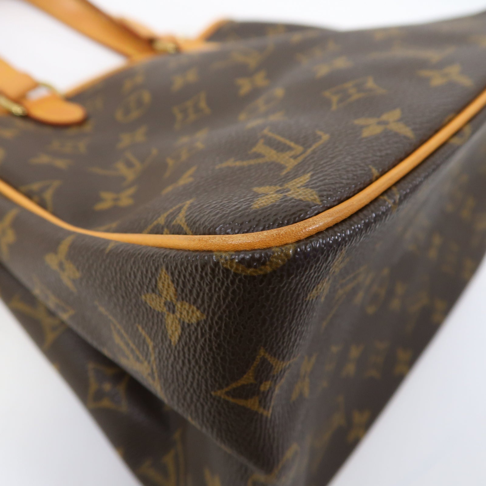 LOUIS VUITTON Monogram Batignolles金扣手挽袋啡色
