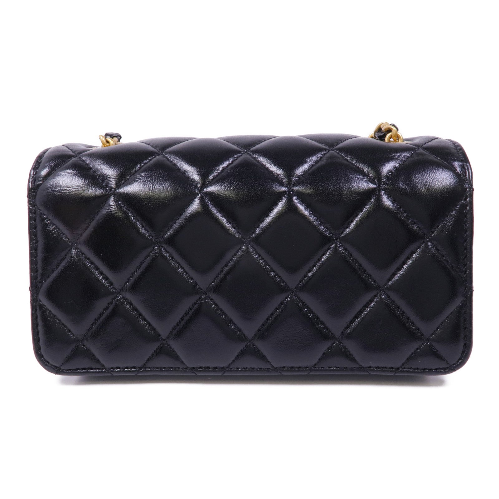 CHANEL 牛皮皮革Chain Shoulder Bag金扣鏈帶肩背袋