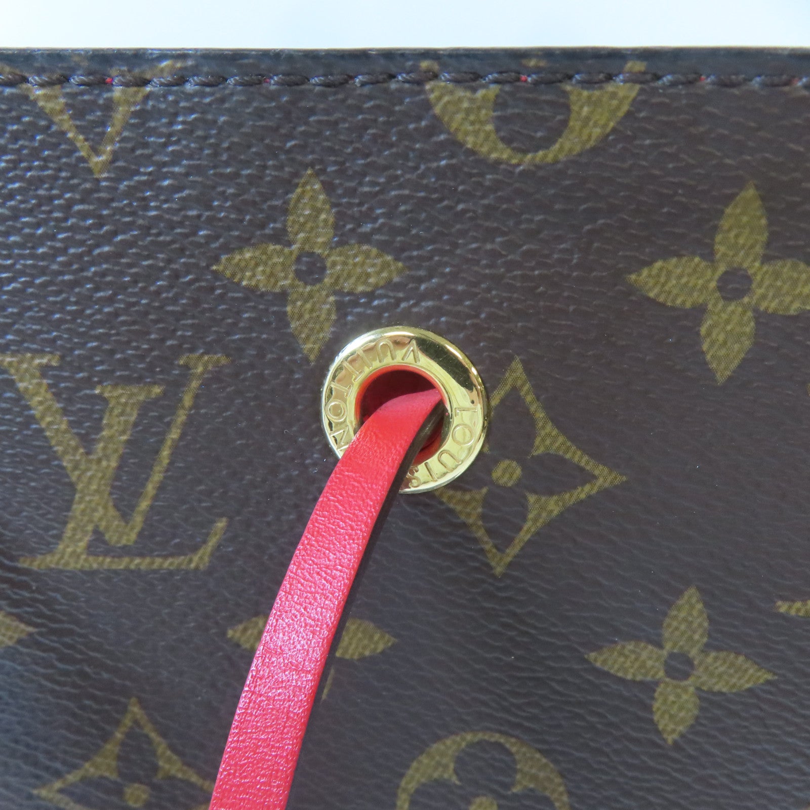 LOUIS VUITTON Monogram Neo Noe Bucket Bag金扣肩背袋Coquelicot/紅色