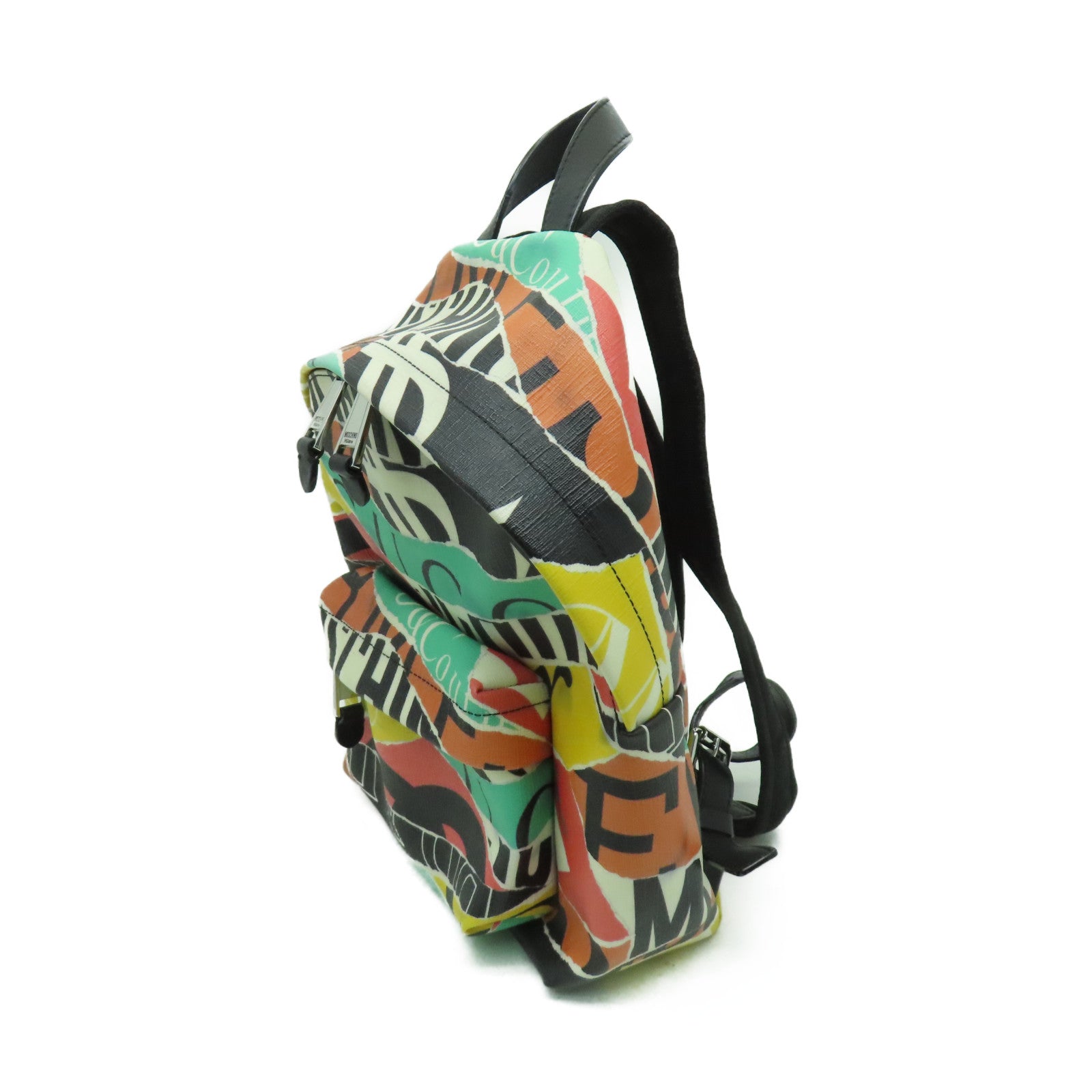 MOSCHINO 【清倉大減價】塗層帆布Backpack銀扣背包多色