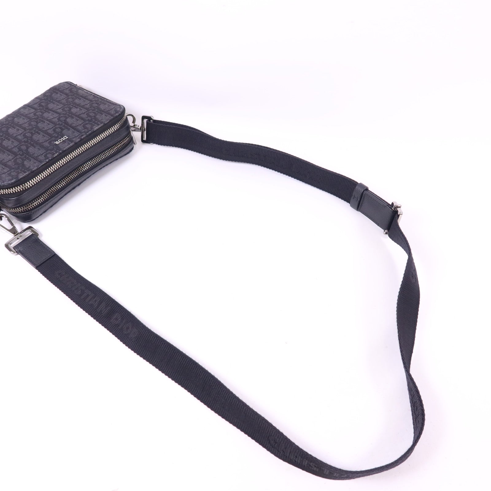 Dior 帆布Shoulder Bag銀扣肩背袋