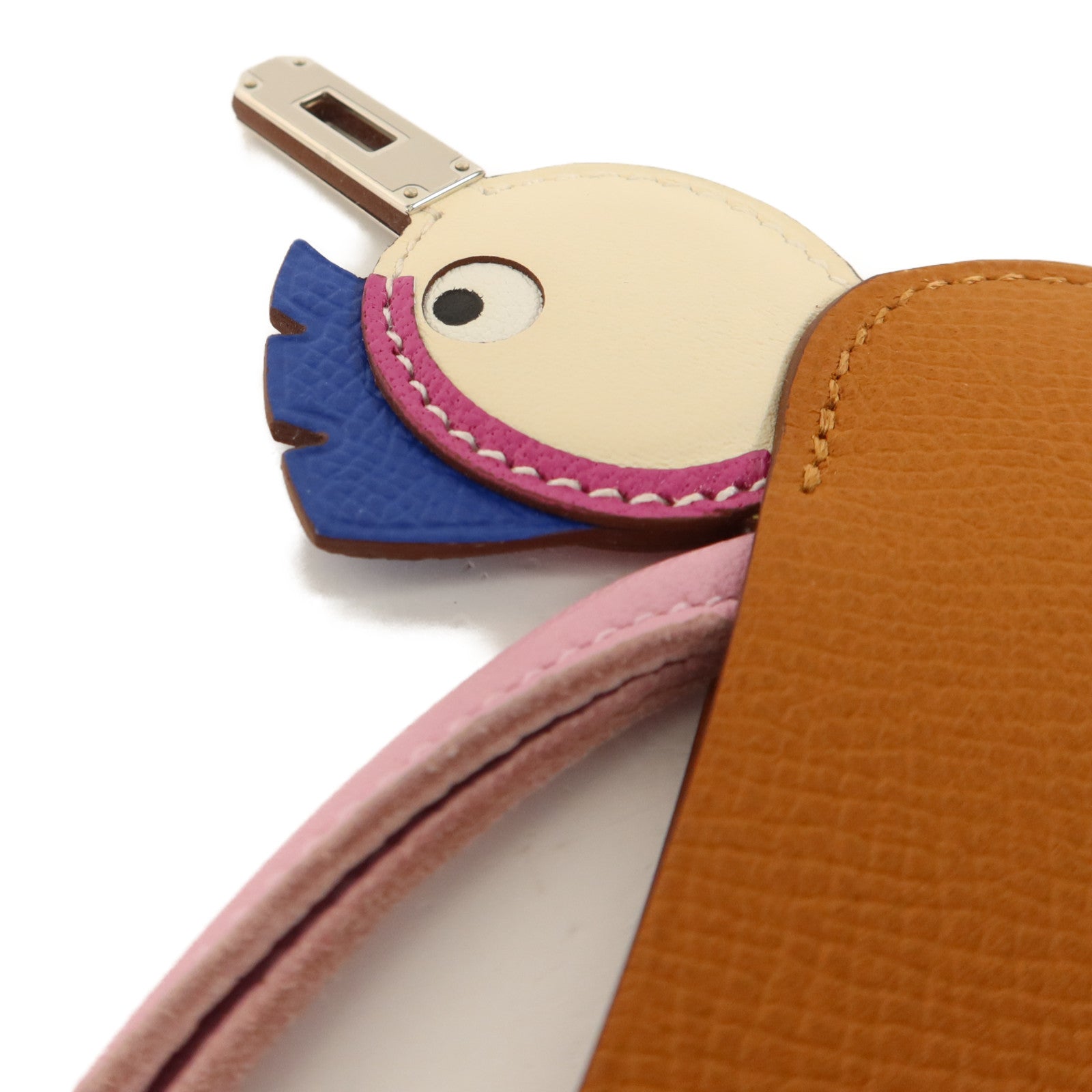 HERMES Epsom/Mysore/Milo/Swift皮革Birdy Charm掛飾Nata/Gold/Jaune Bourgeon/Bleu Electrique/Tosca/Mauve Sylvestre