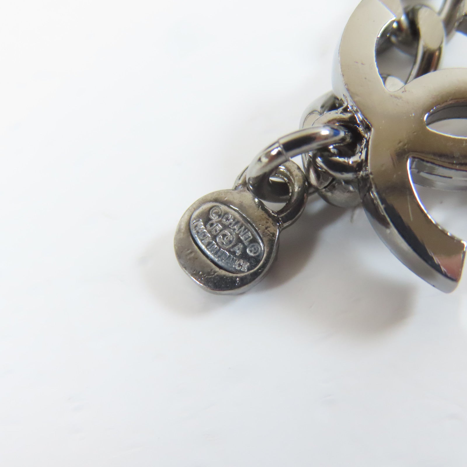 CHANEL 【激減優惠】金屬Ribbon Chain Belt腰帶黑色/銀色