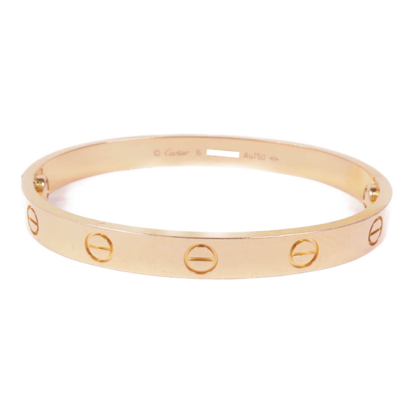 CARTIER 18K玫瑰金Love Bracelet手鐲Cartier#16