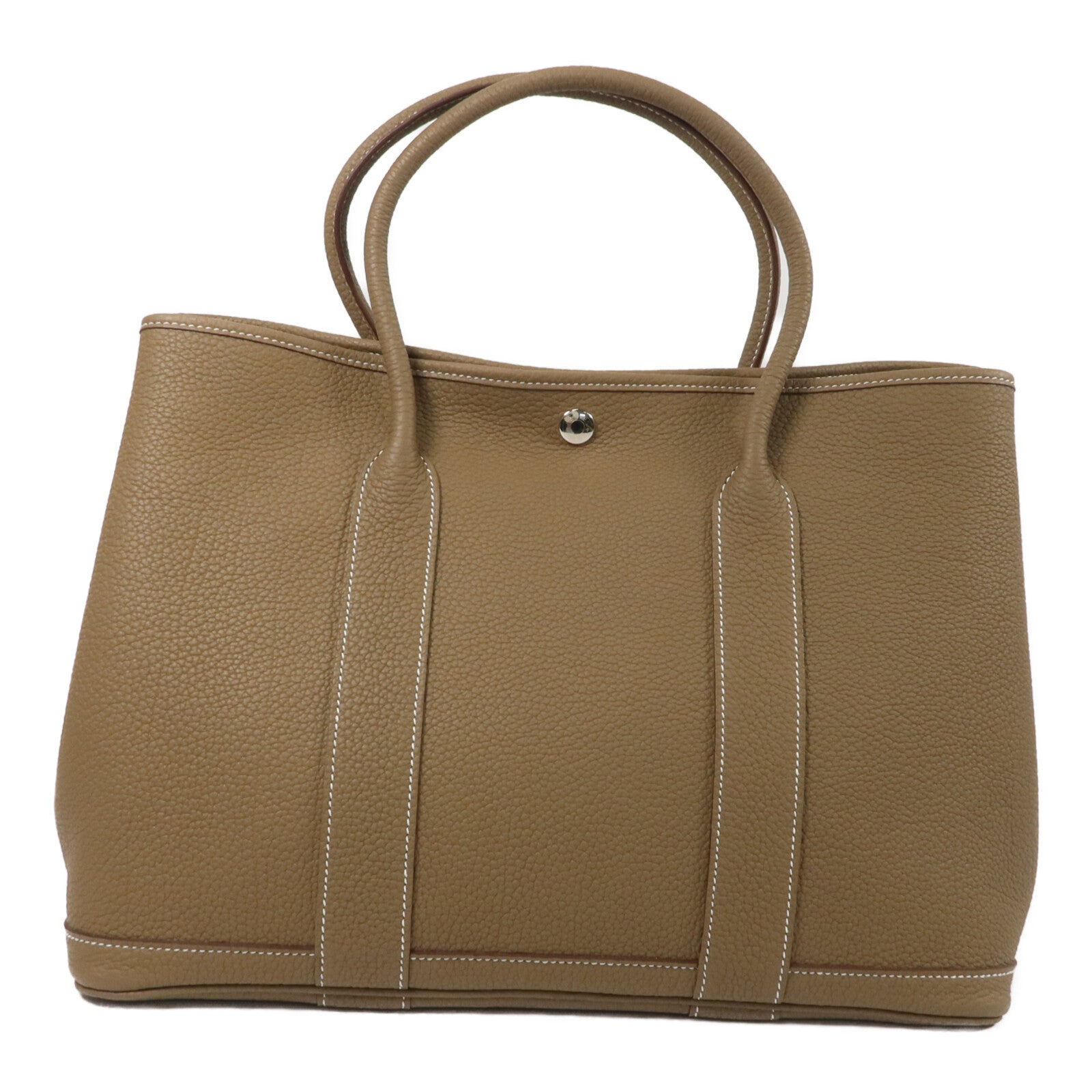 HERMES Negonda皮革Garden Party PM手挽袋Etoupe