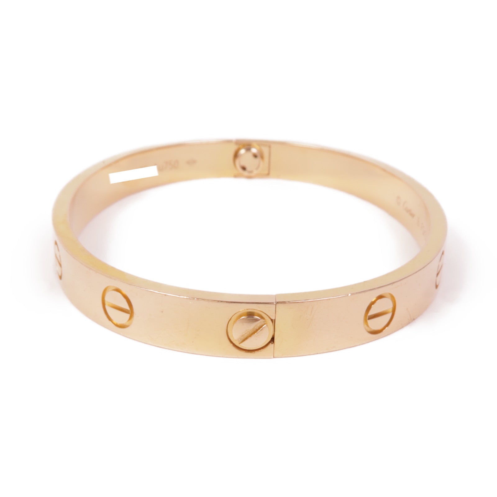 CARTIER 18K玫瑰金Love Bracelet手鐲Cartier#16
