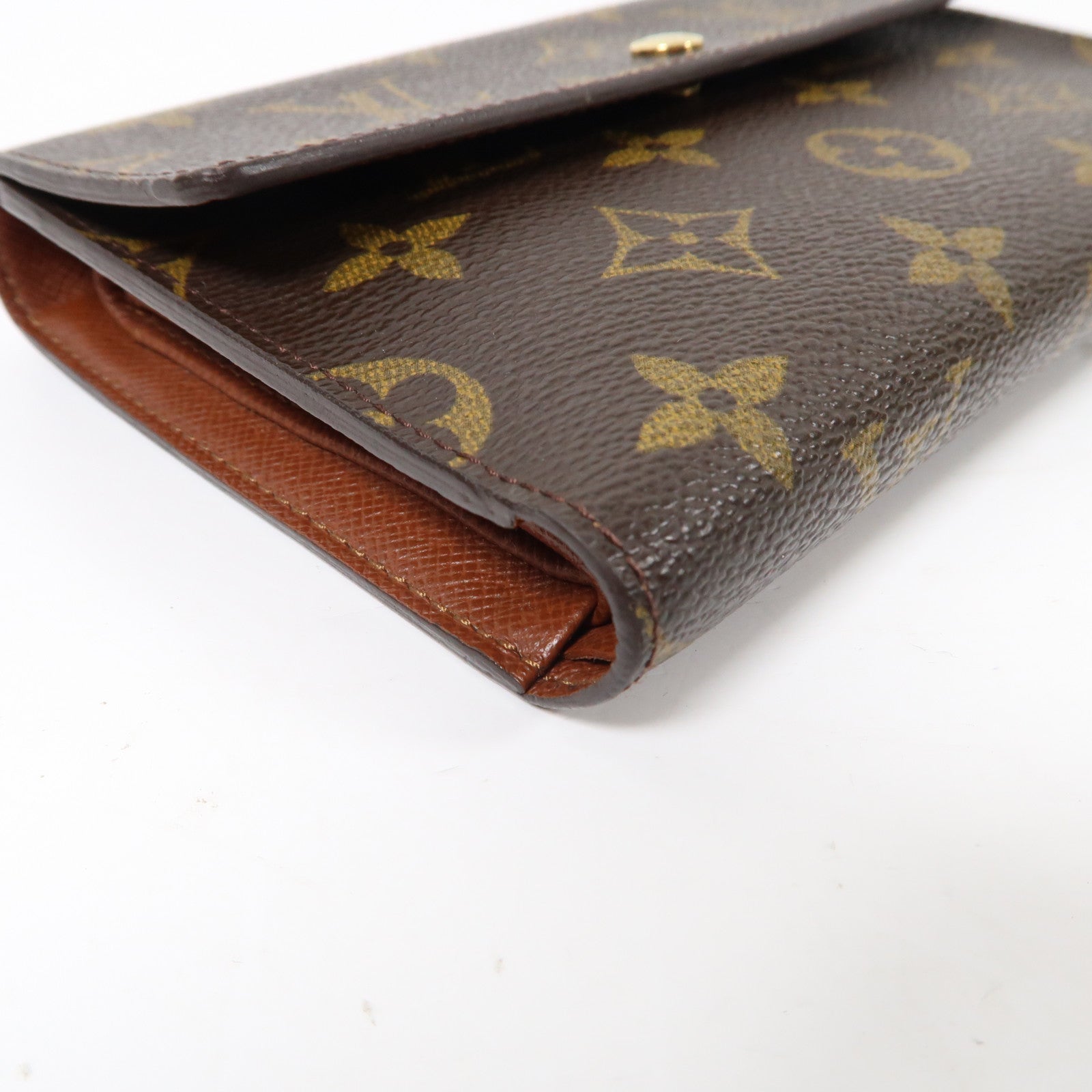 LOUIS VUITTON Monogram Long Wallet金扣錢包啡色