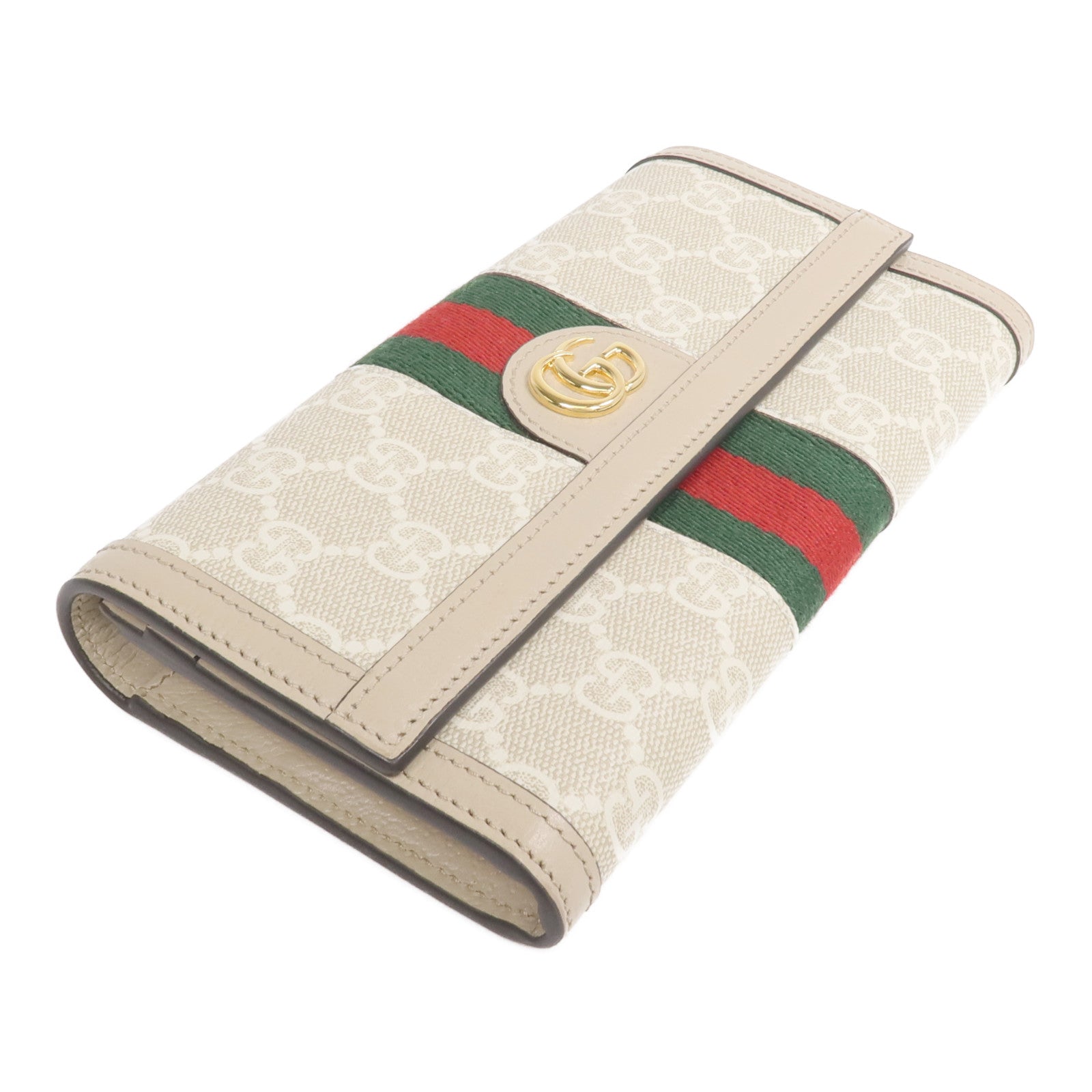 GUCCI 塗層帆布Ophidia GG Continental Wallet金扣長錢包