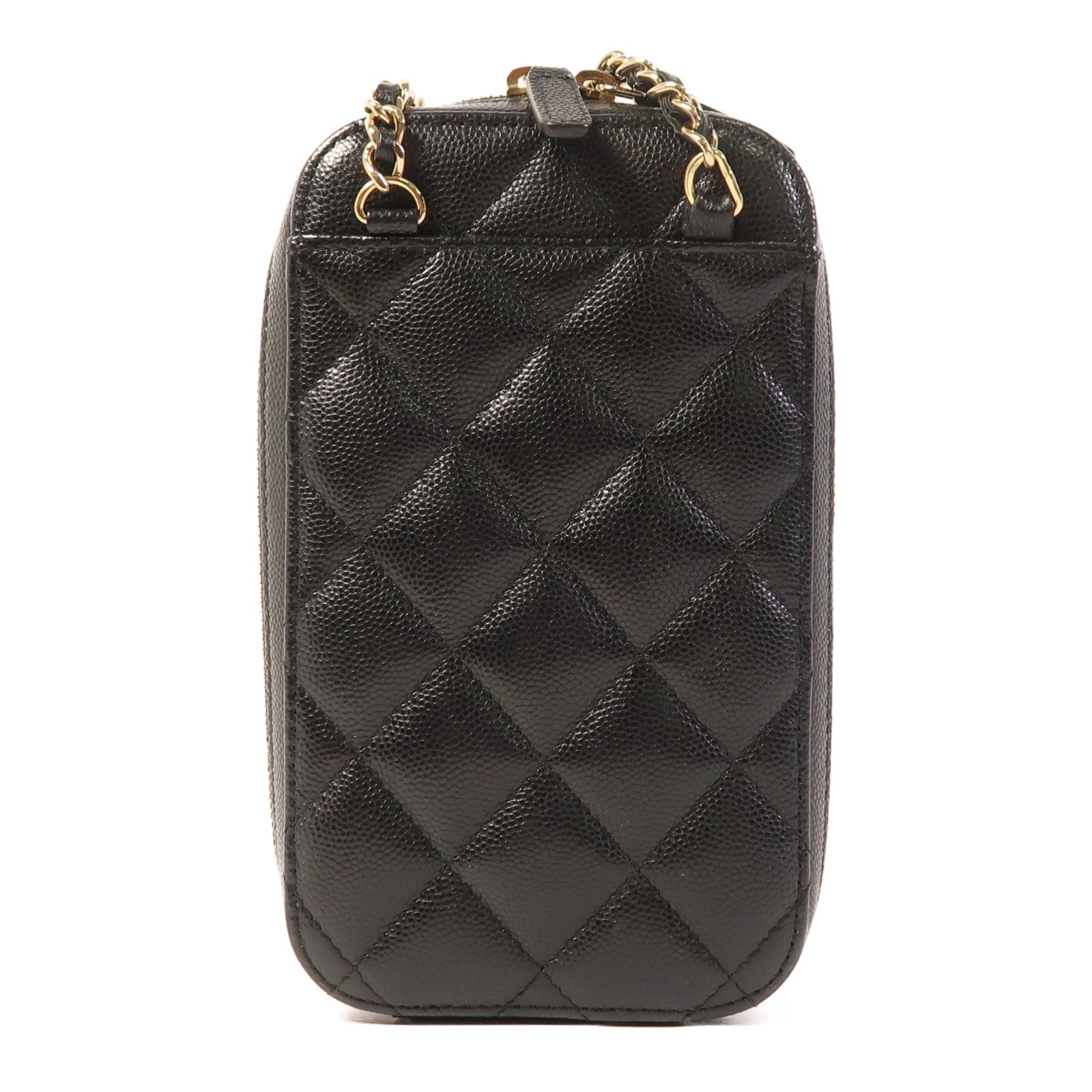CHANEL 牛皮皮革Chain Shoulder金扣鏈帶肩背袋