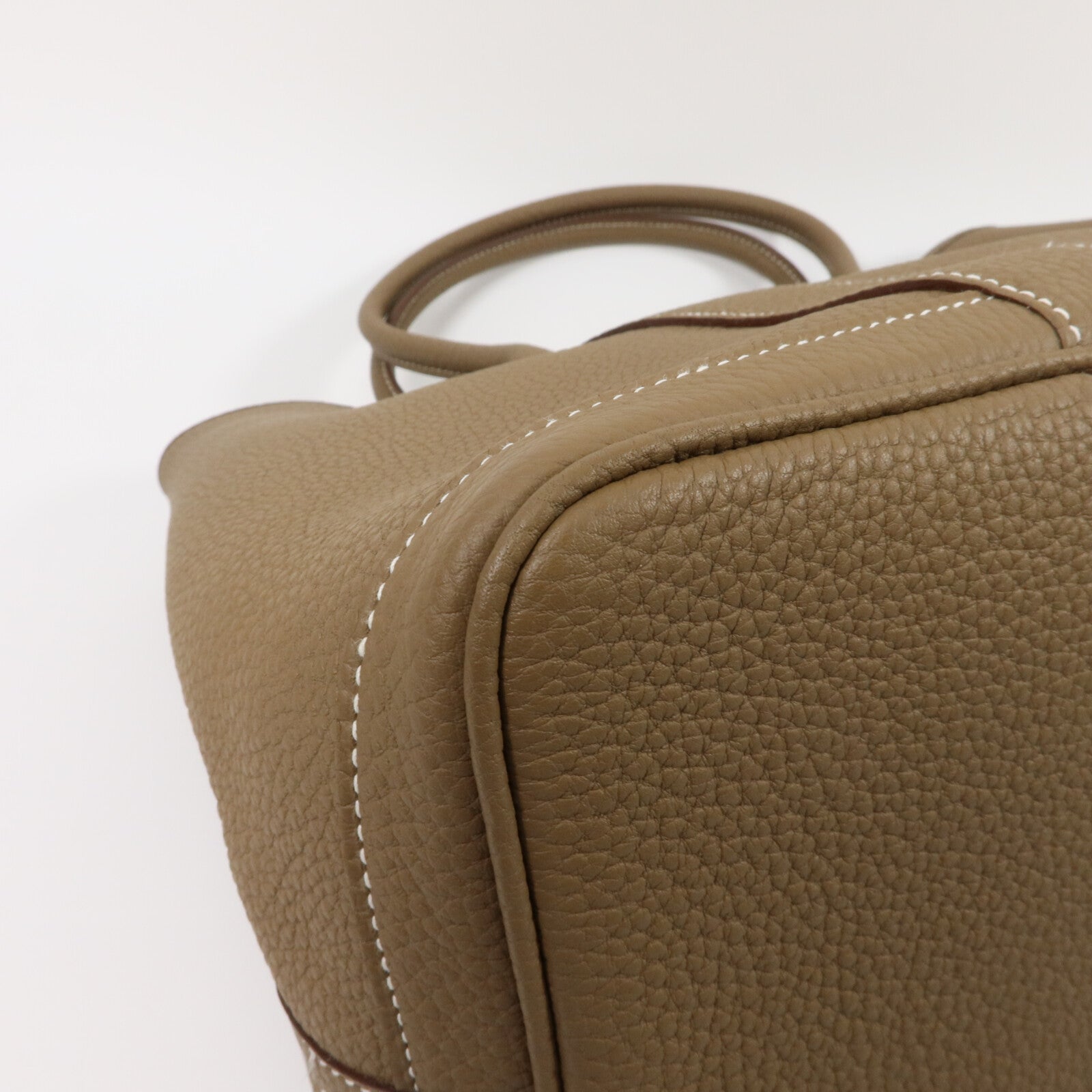 HERMES Negonda皮革Garden Party PM手挽袋Etoupe