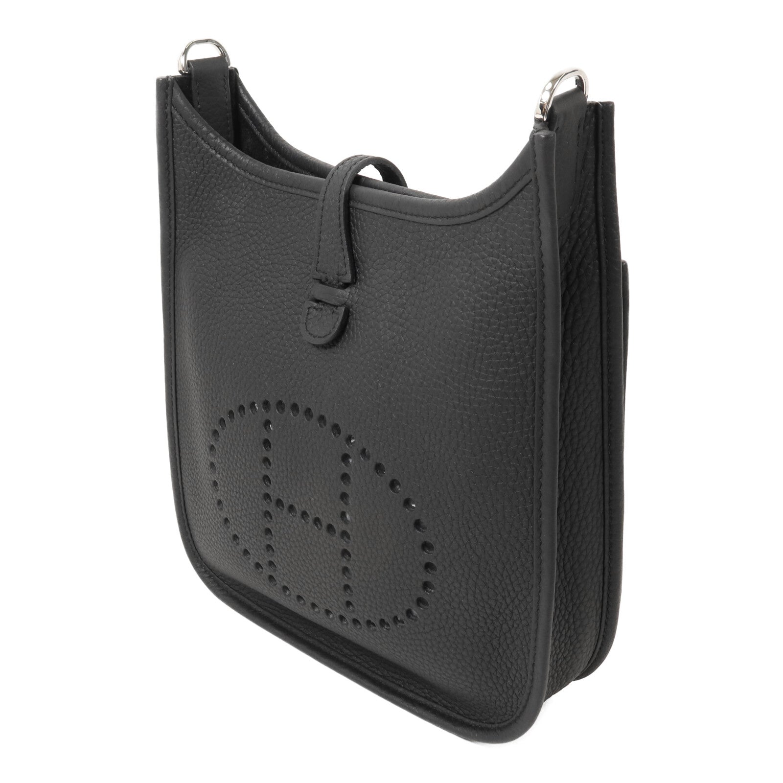 HERMES Clemence皮革Evelyne 23肩背袋Noir