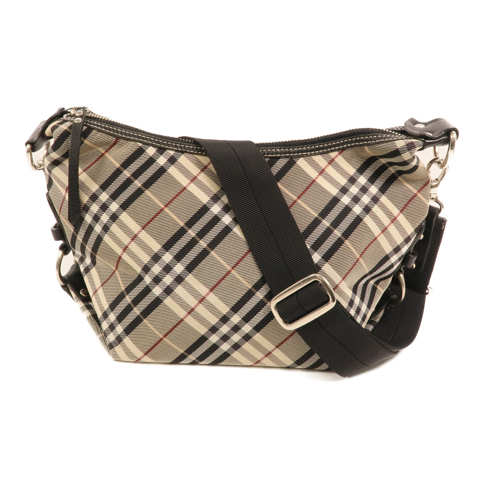 BURBERRY 尼龍Shoulder Bag銀扣肩背袋