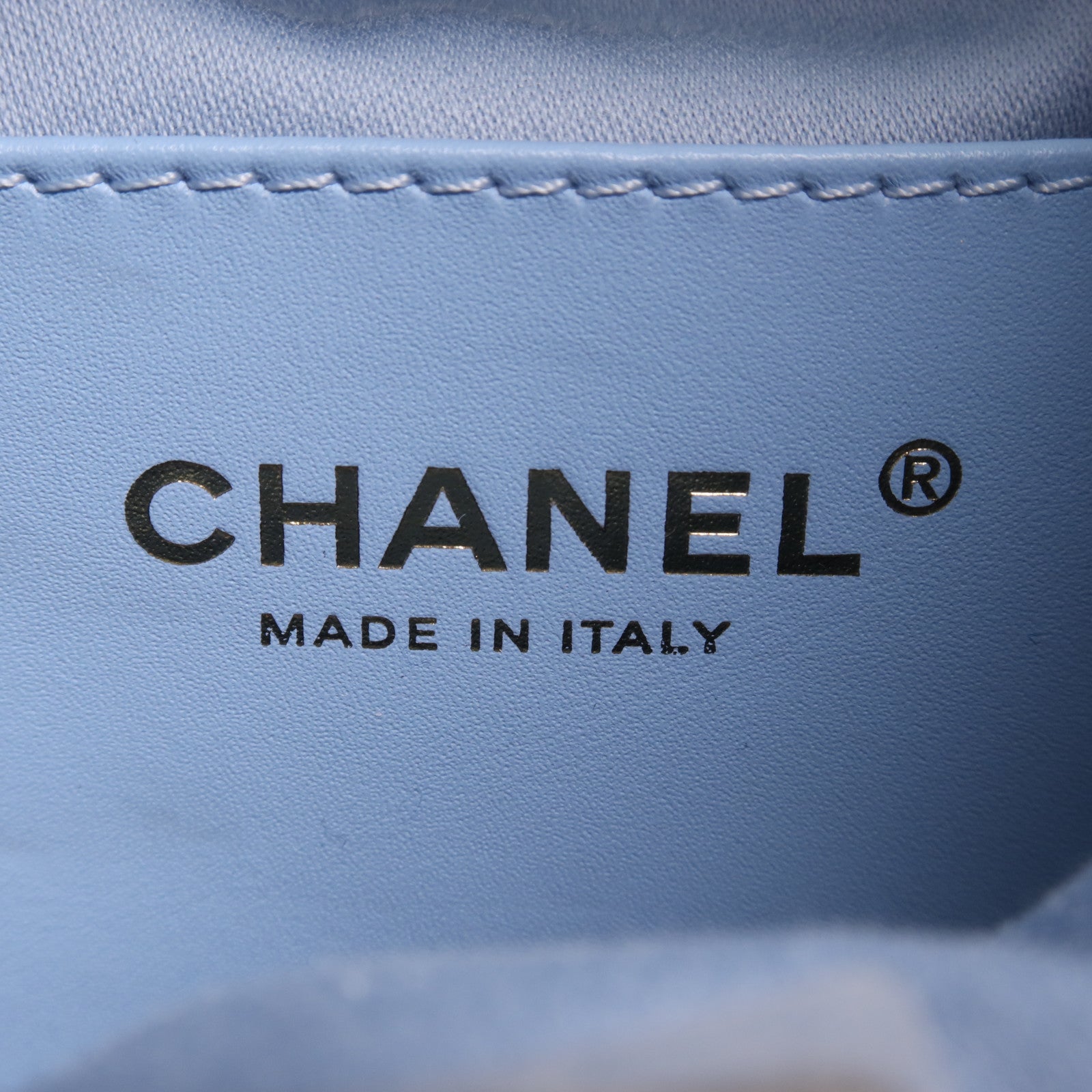 CHANEL 牛仔布Chanel 25 Small金扣鏈帶肩背袋