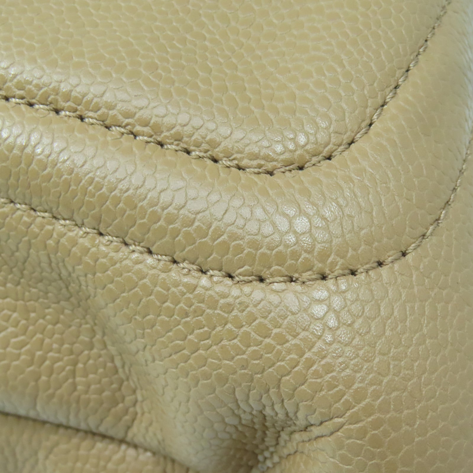 CHANEL cowhide leather Handbag silver buckle chain shoulder shoulder bag brown
