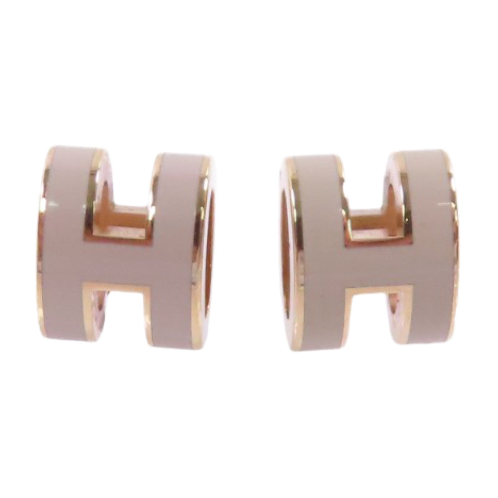 HERMES 金屬/琺瑯Mini Pop H Earrings金扣耳環