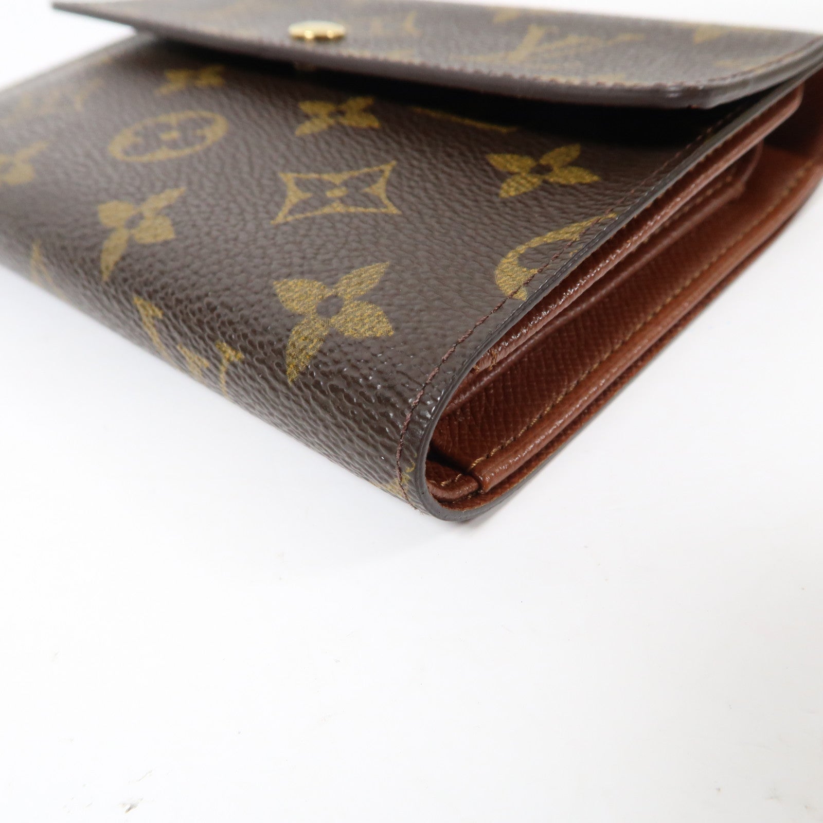 LOUIS VUITTON Monogram Long Wallet金扣錢包啡色