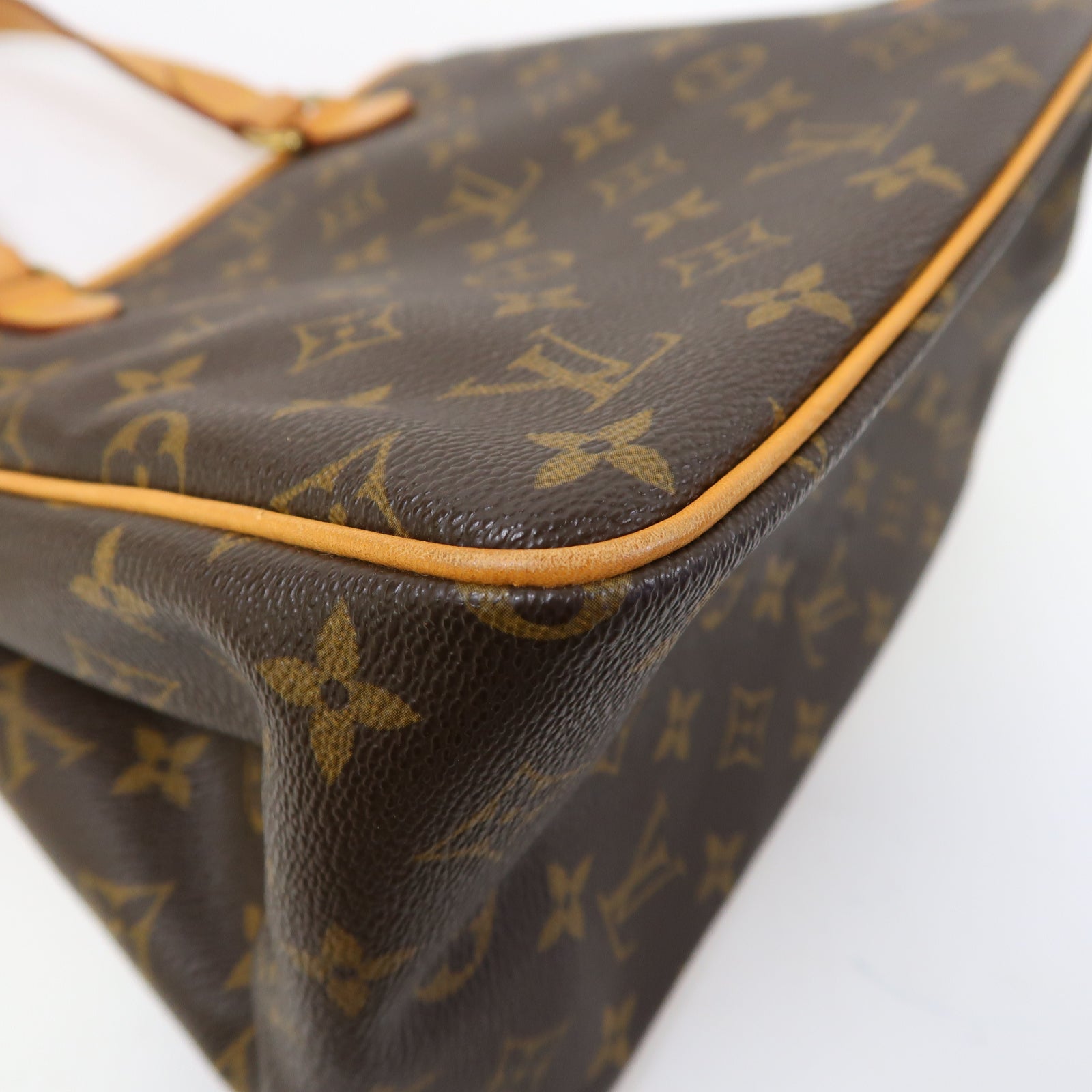 LOUIS VUITTON Monogram Batignolles金扣手挽袋啡色