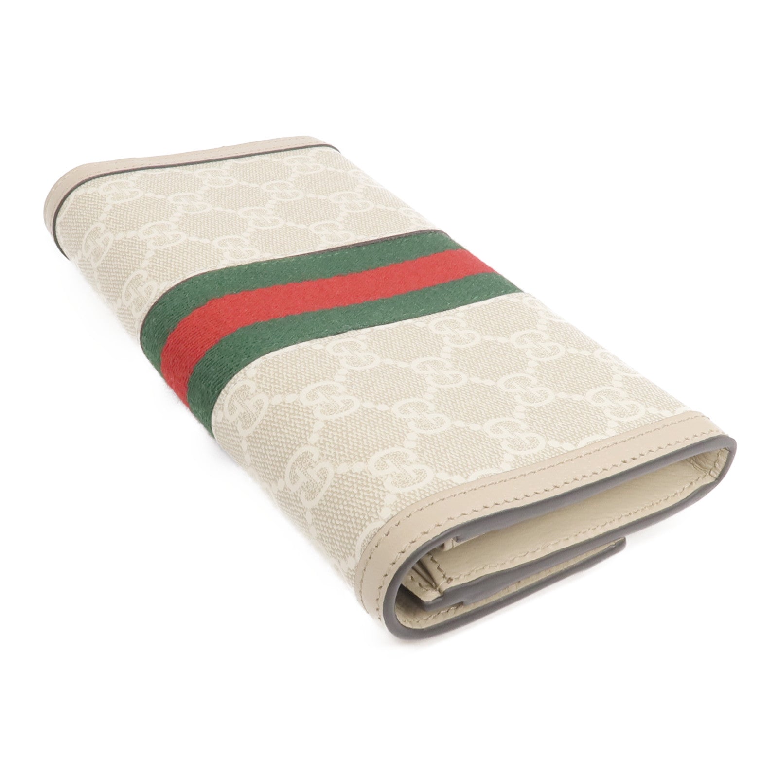GUCCI 塗層帆布Ophidia GG Continental Wallet金扣長錢包