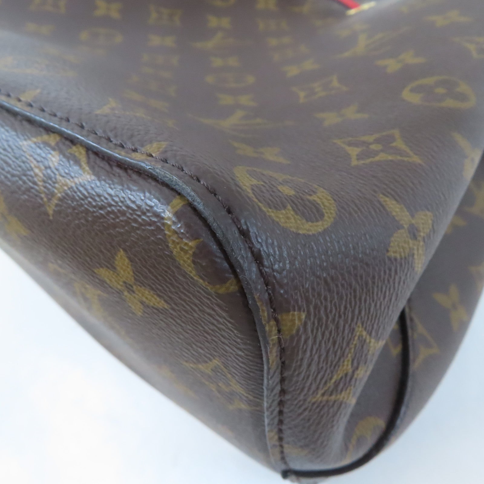 LOUIS VUITTON Monogram Neo Noe Bucket Bag金扣肩背袋Coquelicot/紅色