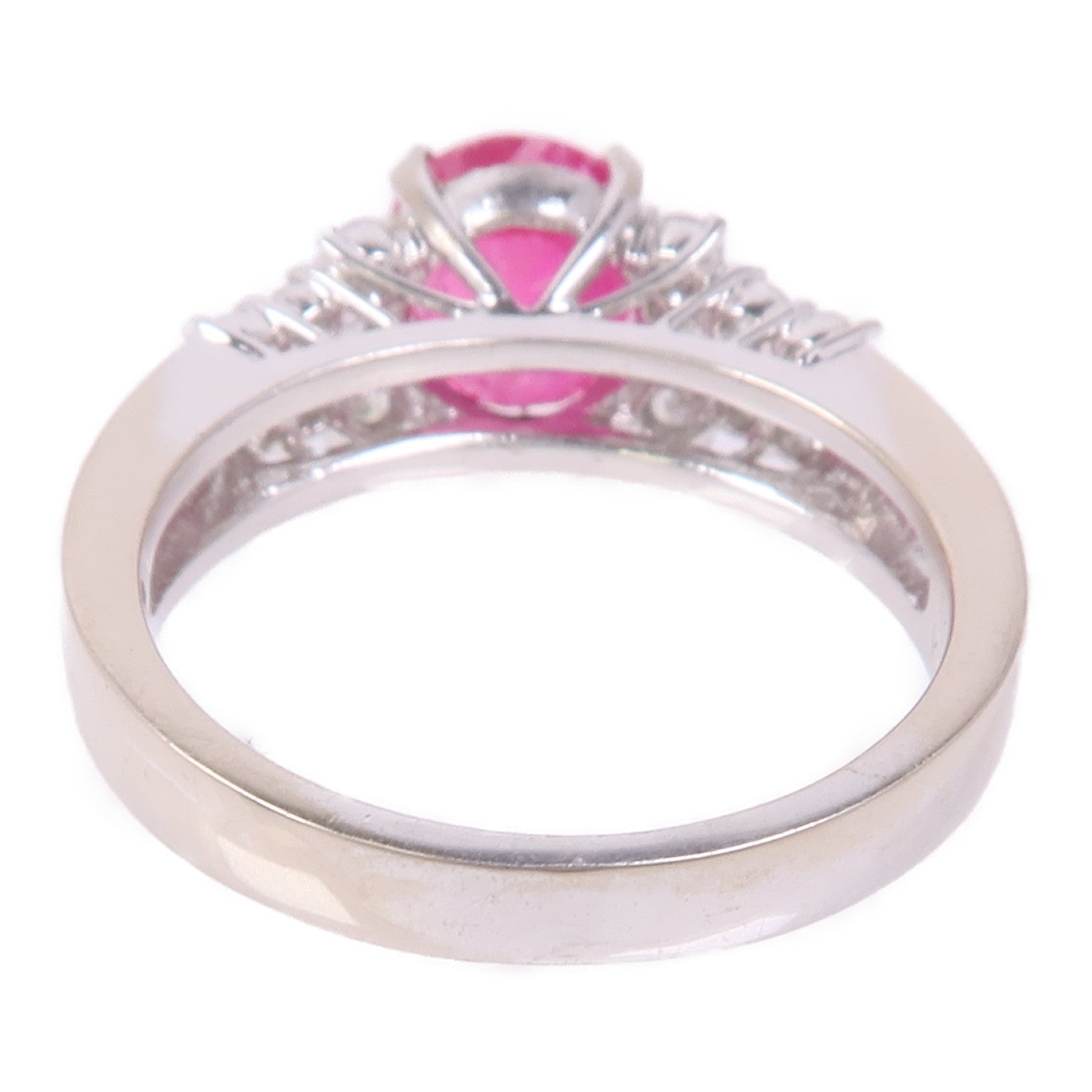 JEWELRY 【激減優惠】18K白金Ruby/Diamond Ring紅寶石/鑽石戒指US#6.25