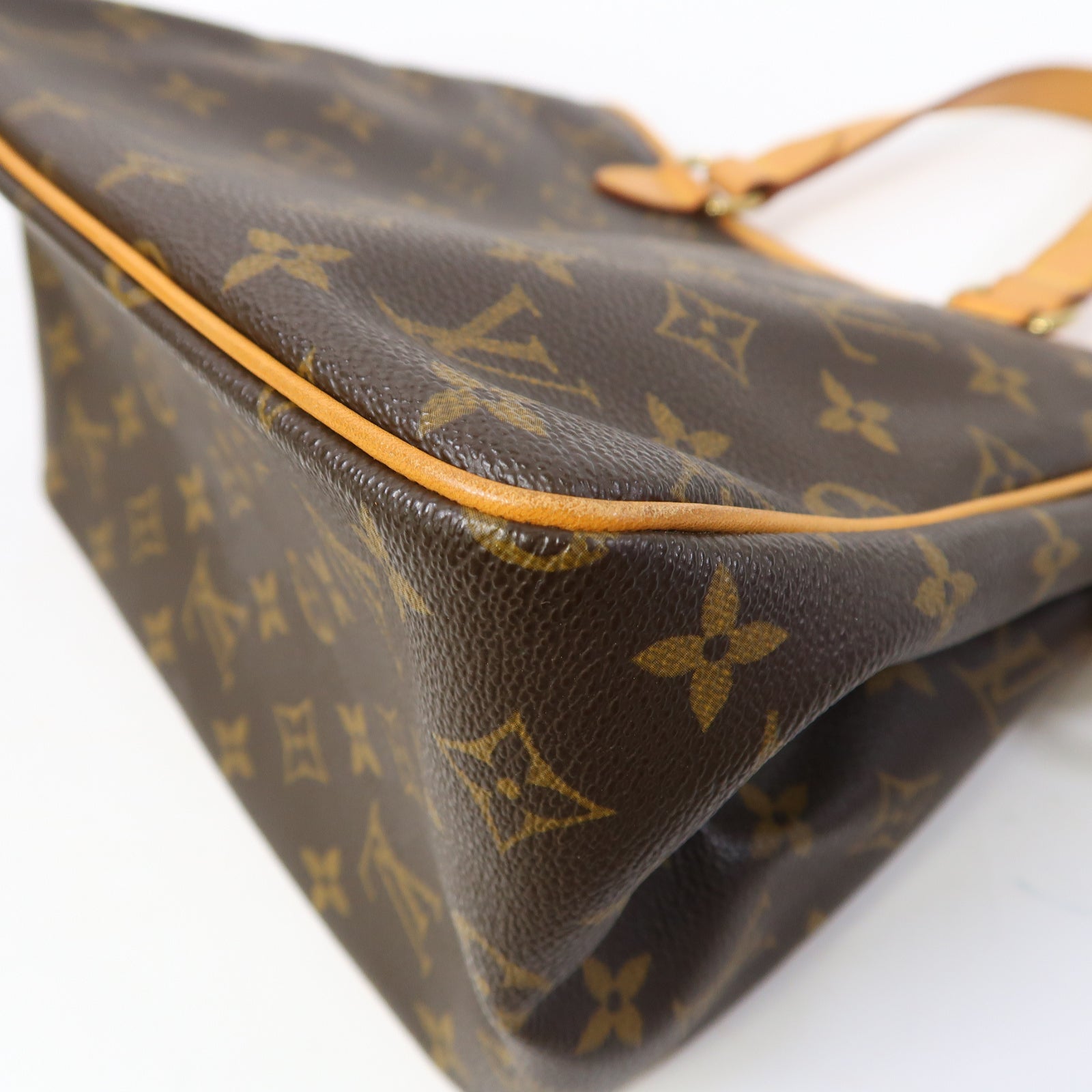 LOUIS VUITTON Monogram Batignolles金扣手挽袋啡色