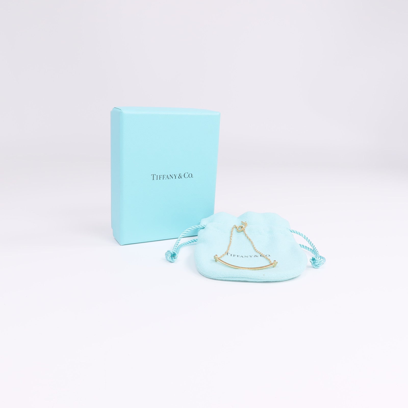 TIFFANY＆CO 18K玫瑰金T Smile Bracelet手鏈