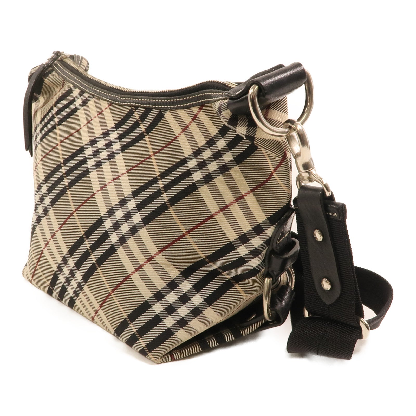 BURBERRY 尼龍Shoulder Bag銀扣肩背袋