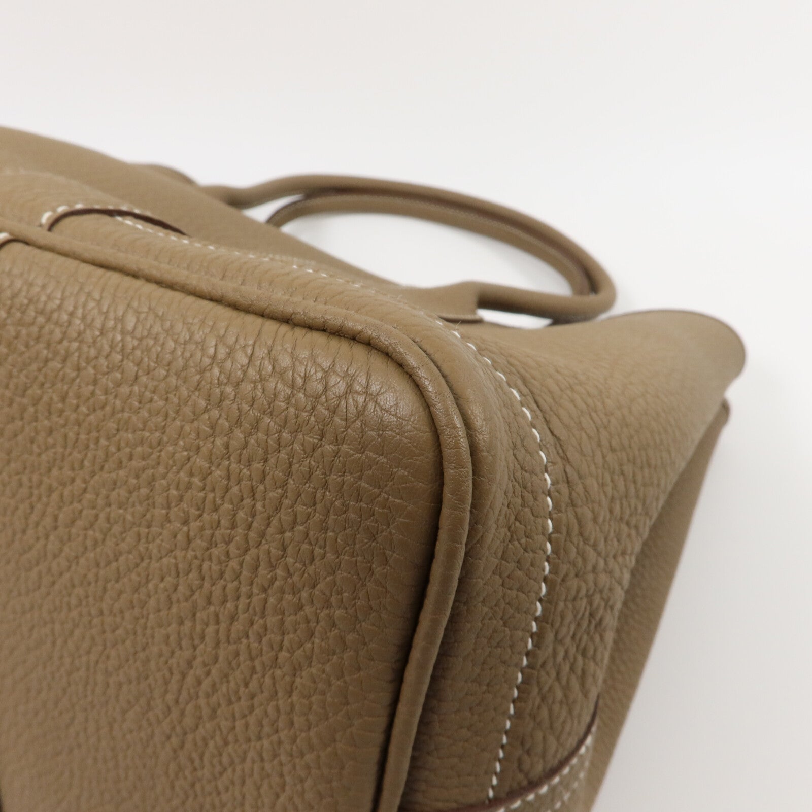 HERMES Negonda皮革Garden Party PM手挽袋Etoupe