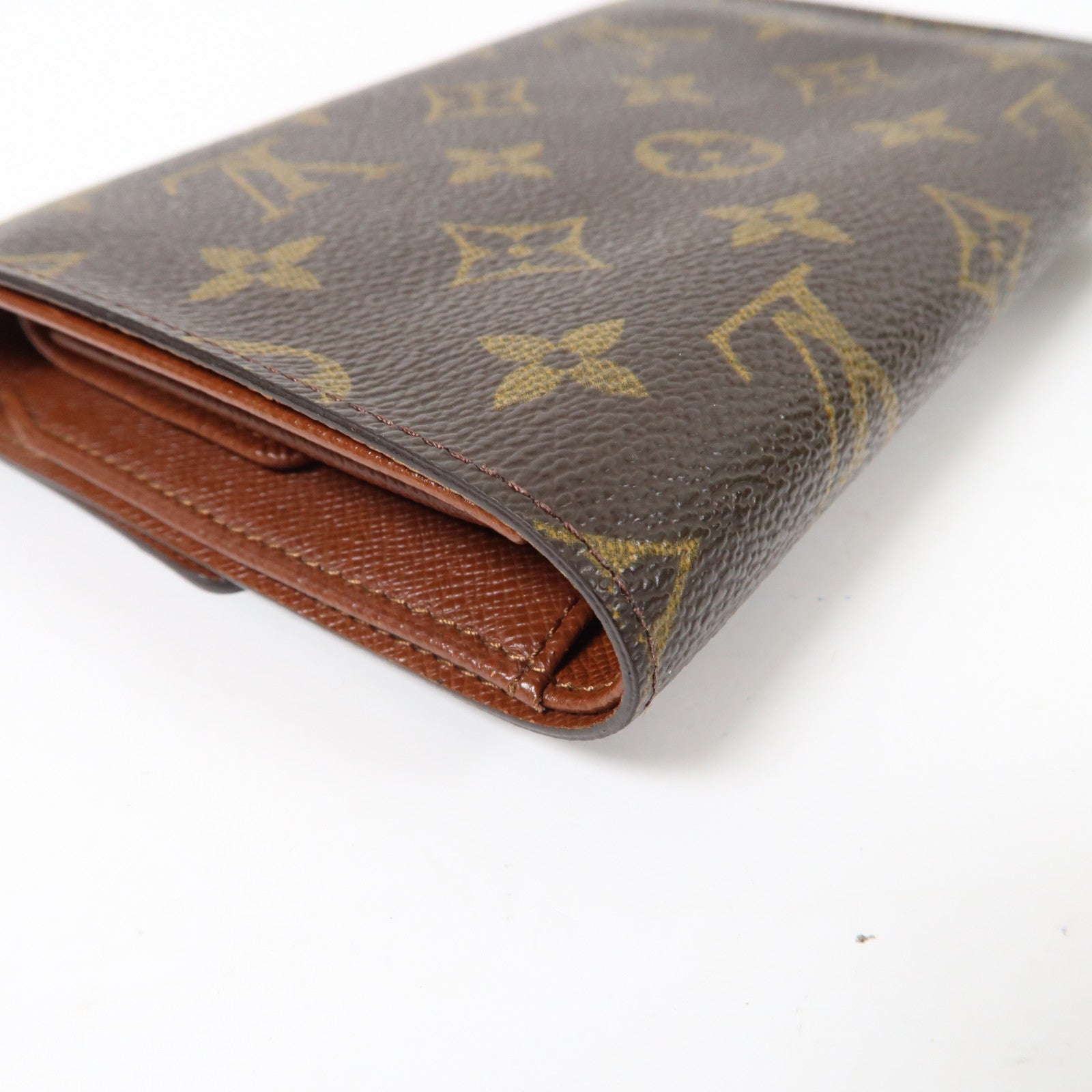 LOUIS VUITTON Monogram Long Wallet金扣錢包啡色