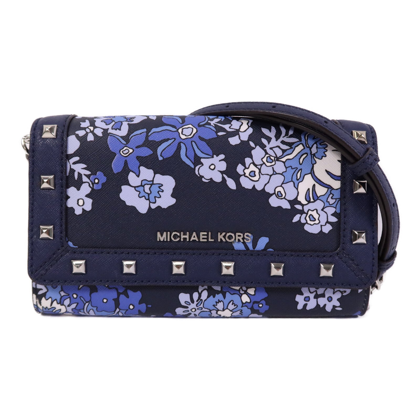 Michael Kors 塗層帆布Shoulder Bag銀扣肩背袋