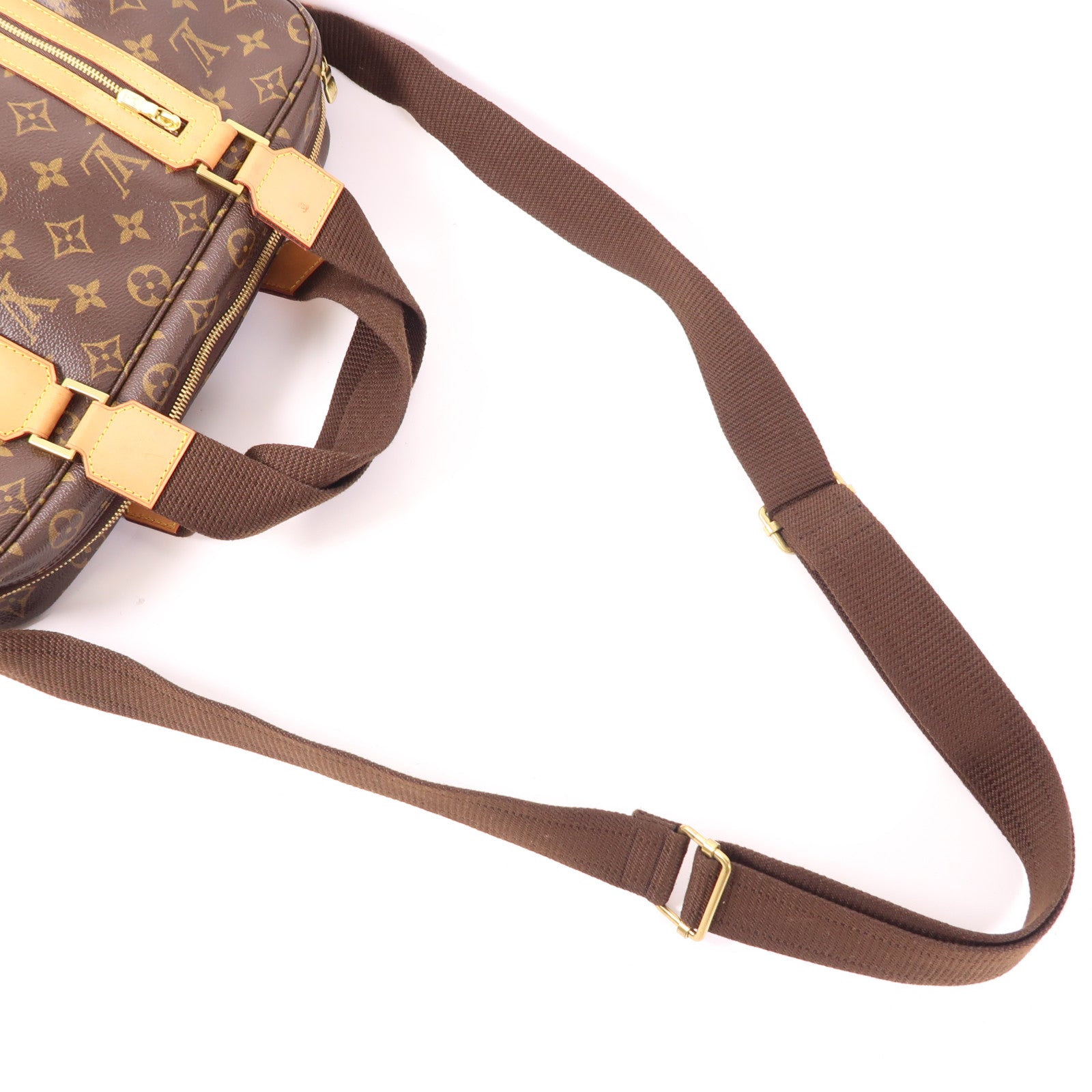 LOUIS VUITTON Monogram Sac Bosphore金扣手挽肩背兩用袋