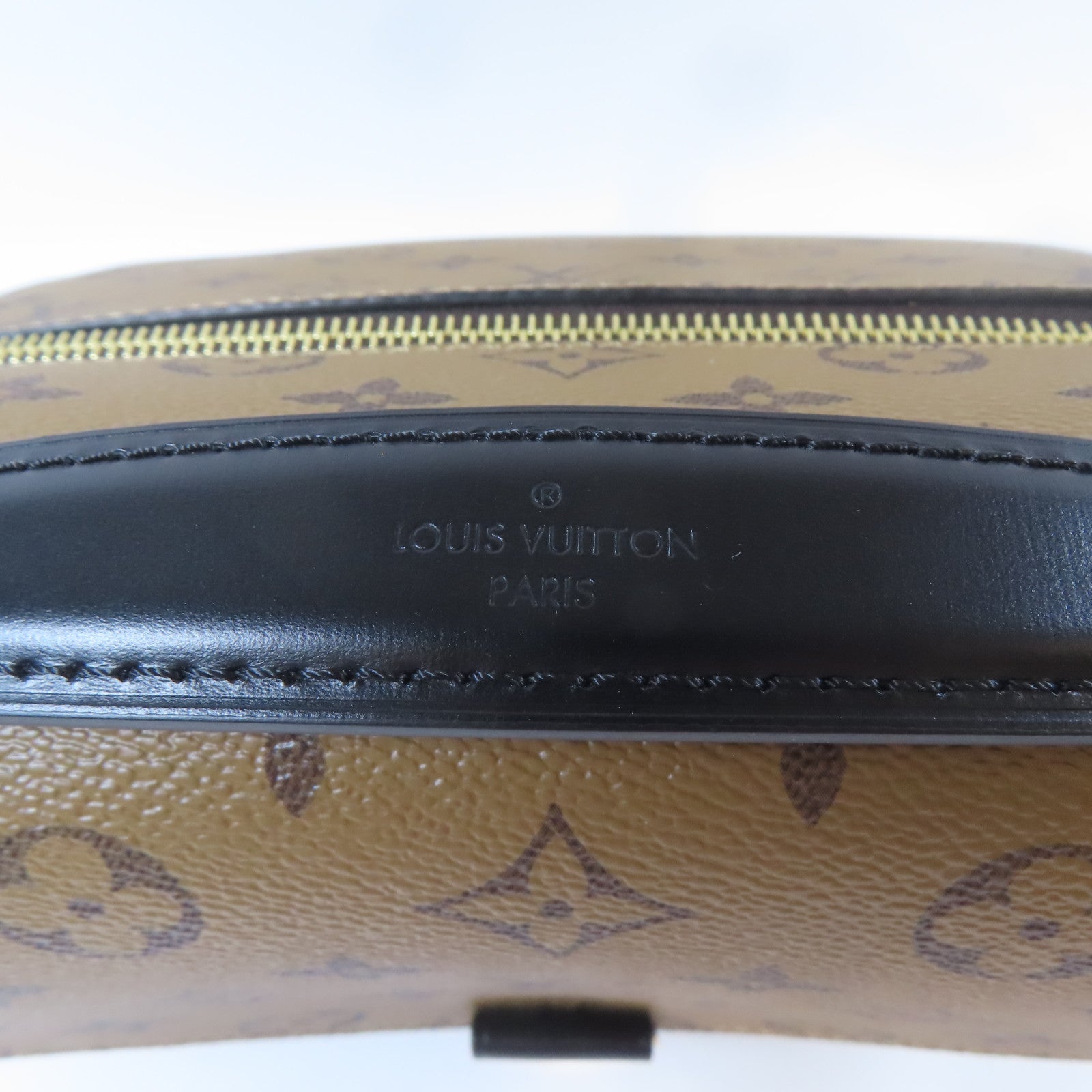 LOUIS VUITTON Monogram Reverse Pochette Métis金扣手挽肩背兩用袋啡色