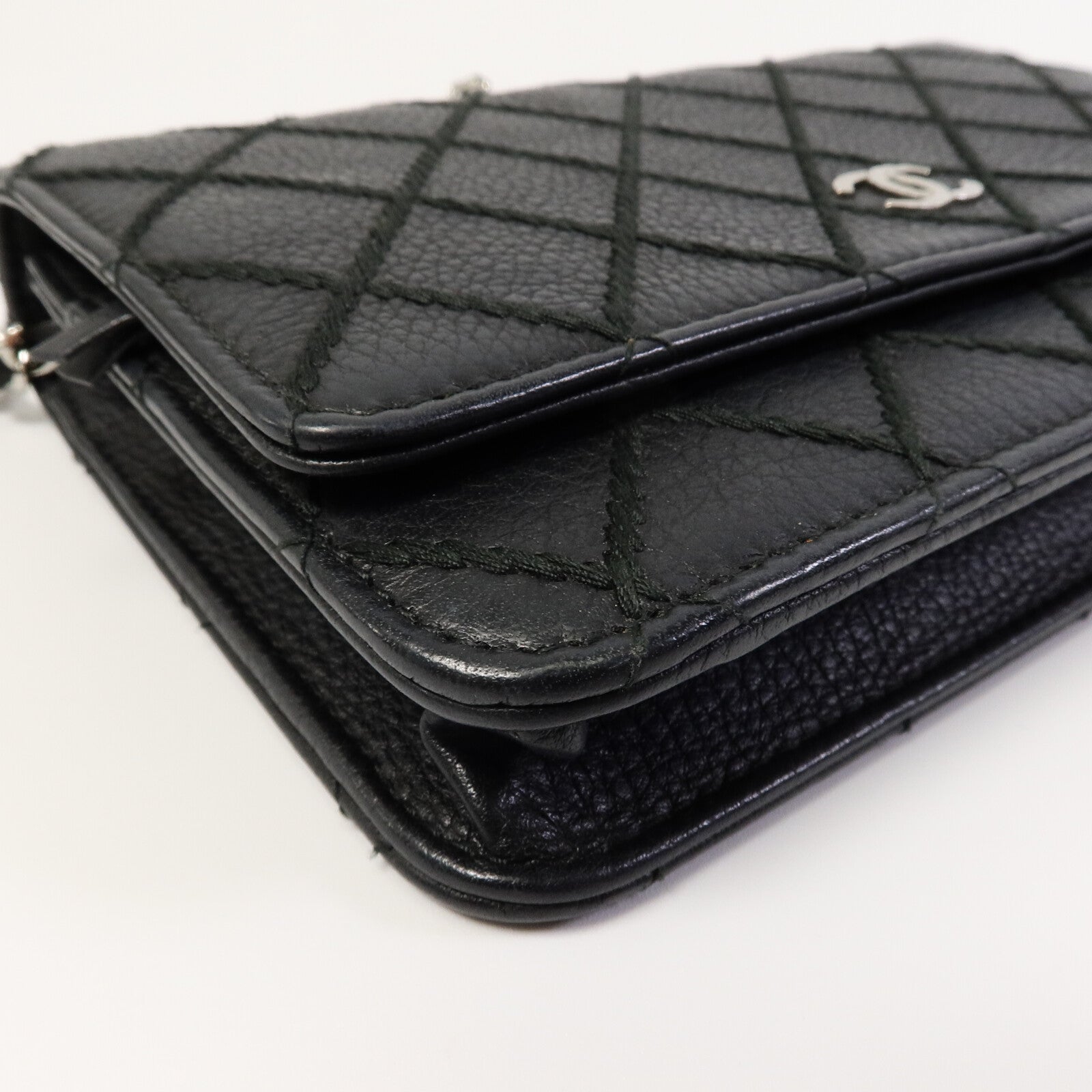 CHANEL 牛皮皮革WOC Wallet On Chain鏈帶肩背袋