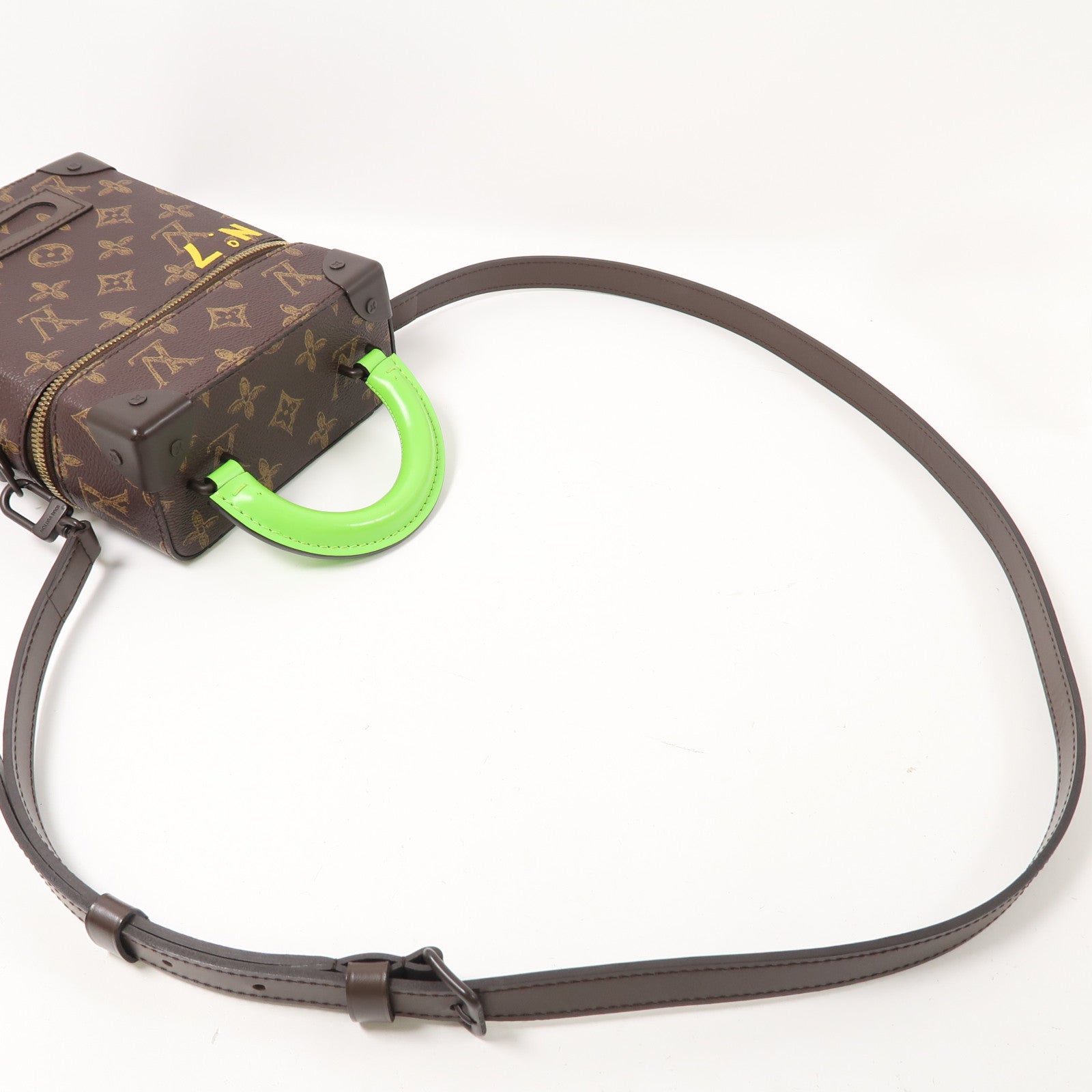LOUIS VUITTON LV GHW Vertical Box Trunk 2 Way Bag M59664 Monogram Brown/Green