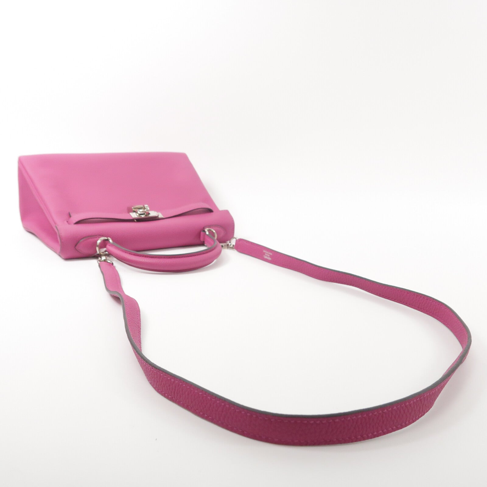 HERMES Togo皮革Kelly 25手挽肩背兩用袋Rose Purple